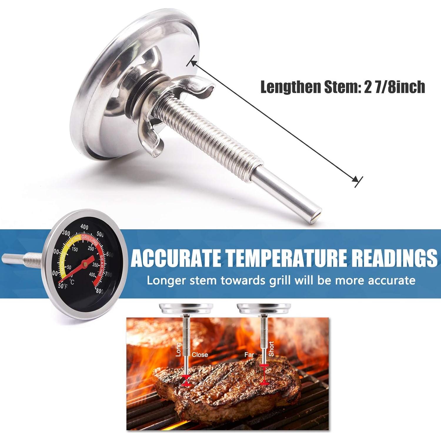 Termómetro de Parrilla Criditpid 2 3/8'' para BBQ y Humo