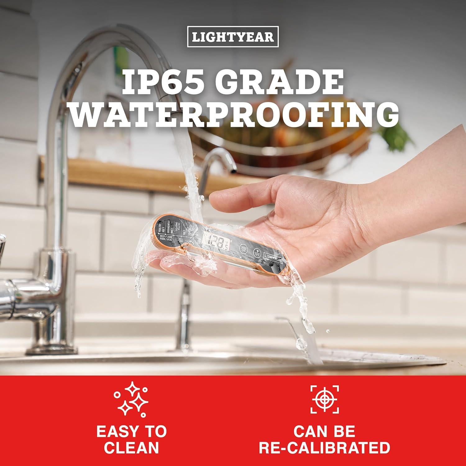 Termómetro de Carne Lightyear | Digital Inmediato IP65 Acero Inoxidable