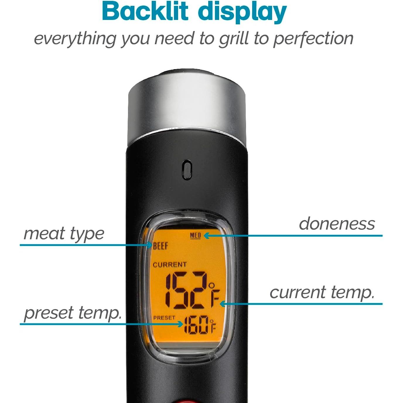 Termómetro Digital Polder Grill Partner con Sonda Plegable 25.4 cm