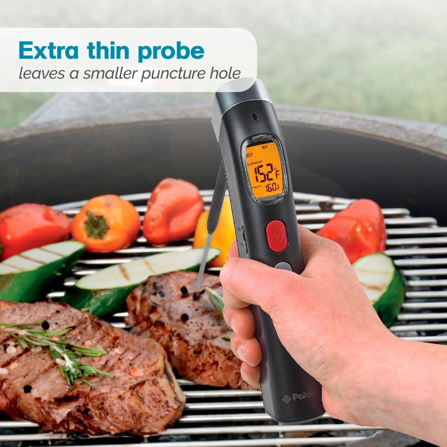 Termómetro Digital Polder Grill Partner con Sonda Plegable 25.4 cm