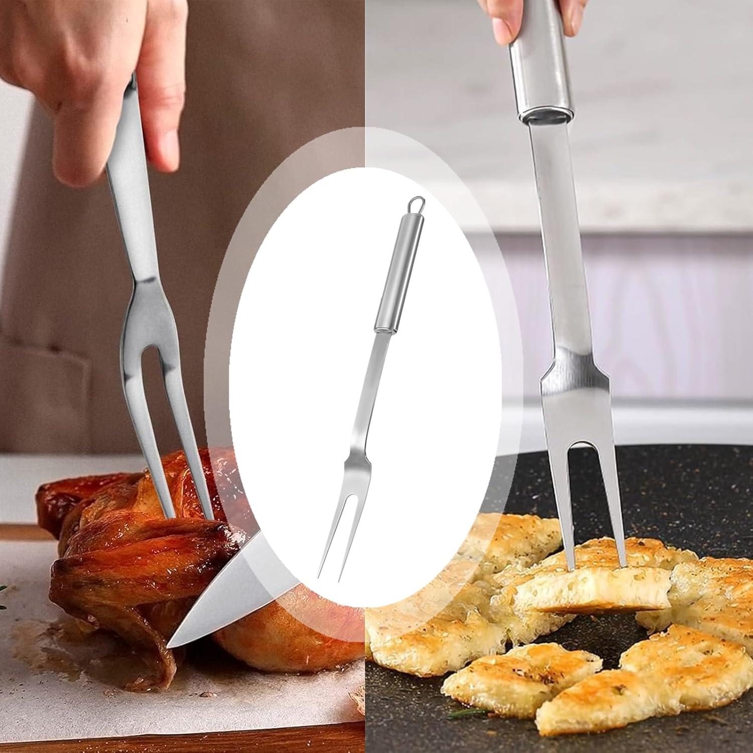 Tenedores de Carne FJYXCHENXM Acero Inoxidable 33.7 cm 2 Pcs