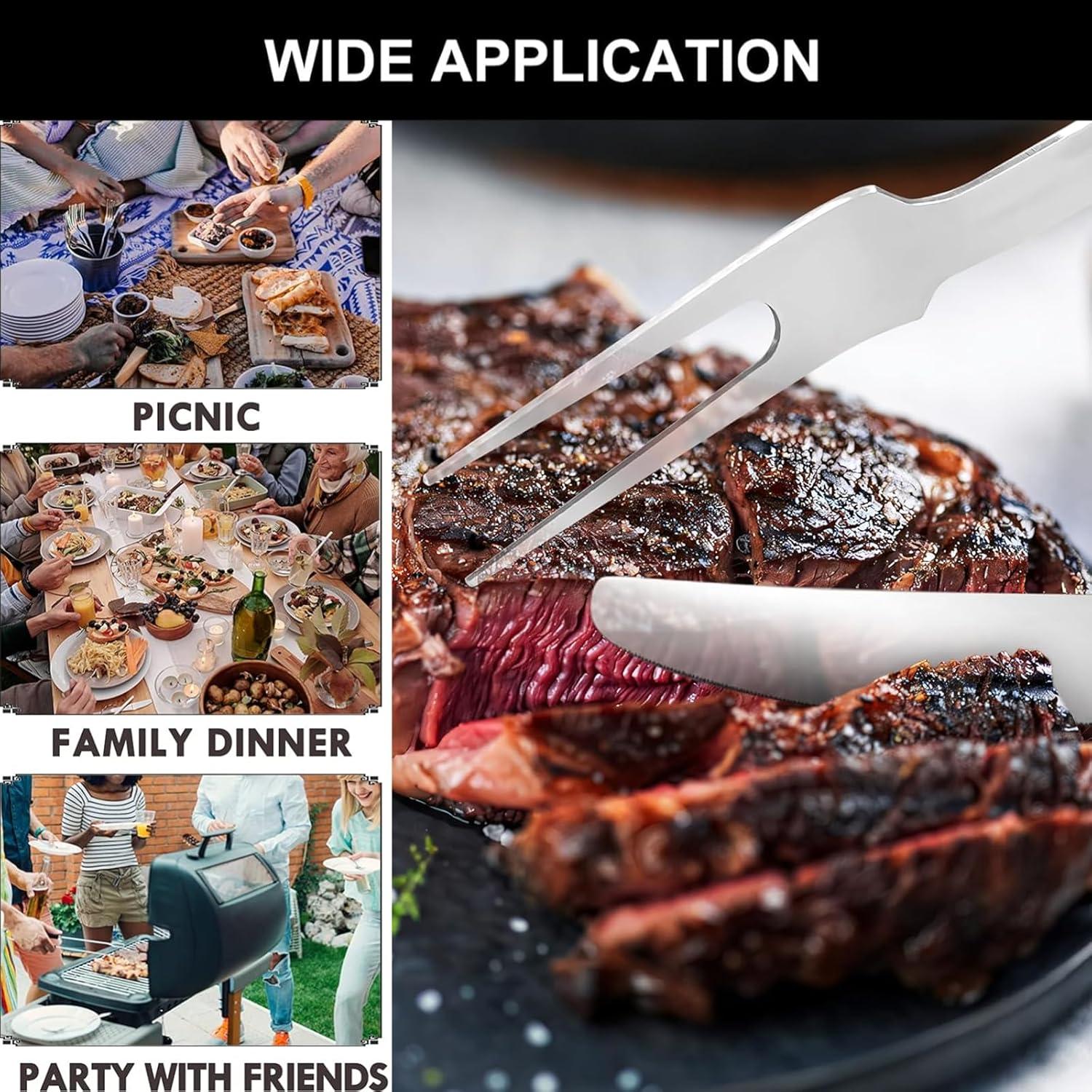 Tenedores de Carne FJYXCHENXM Acero Inoxidable 33.7 cm 2 Pcs
