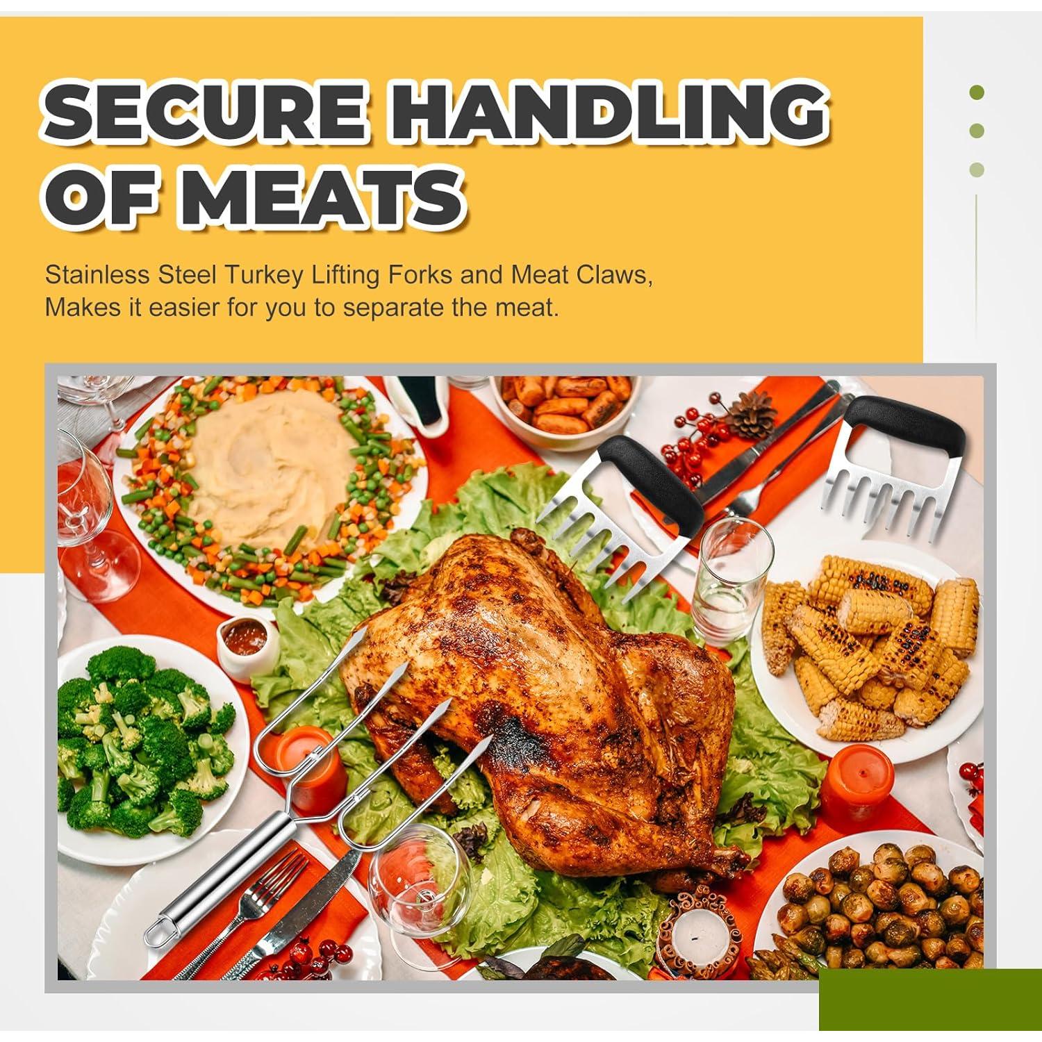 Juego de Tenazas y Garfios Desmenuzadores Sieral Acero Inoxidable