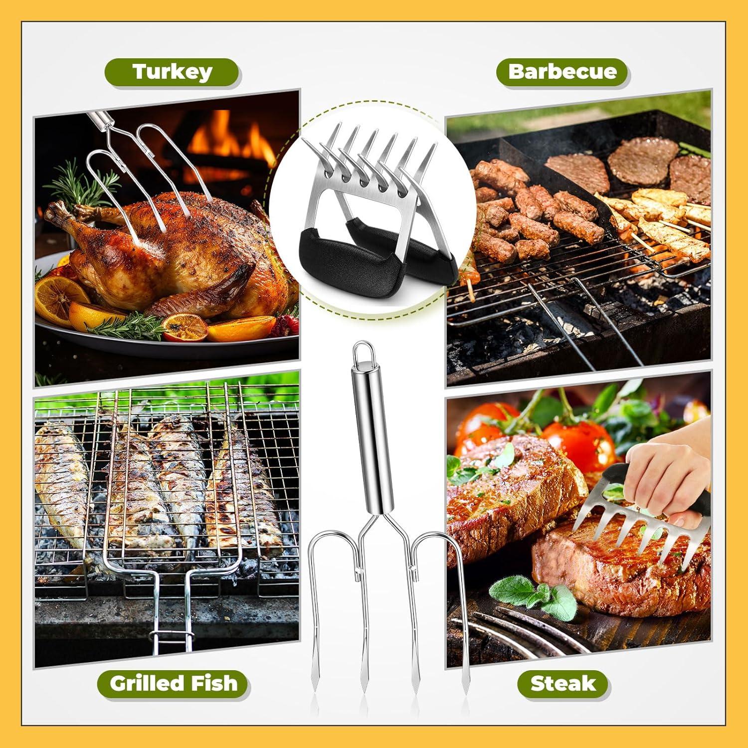 Juego de Tenazas y Garfios Desmenuzadores Sieral Acero Inoxidable