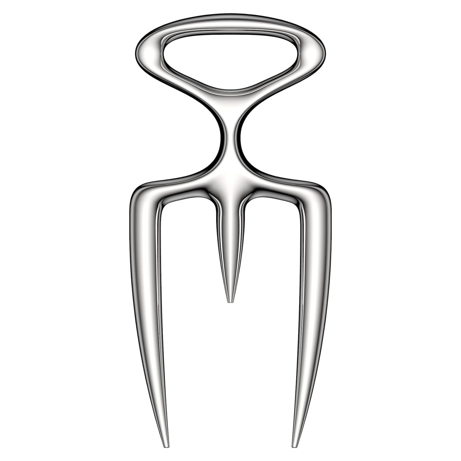 Tenedor de Tallado Acero Inoxidable qAp 15.24 cm Ergonomico
