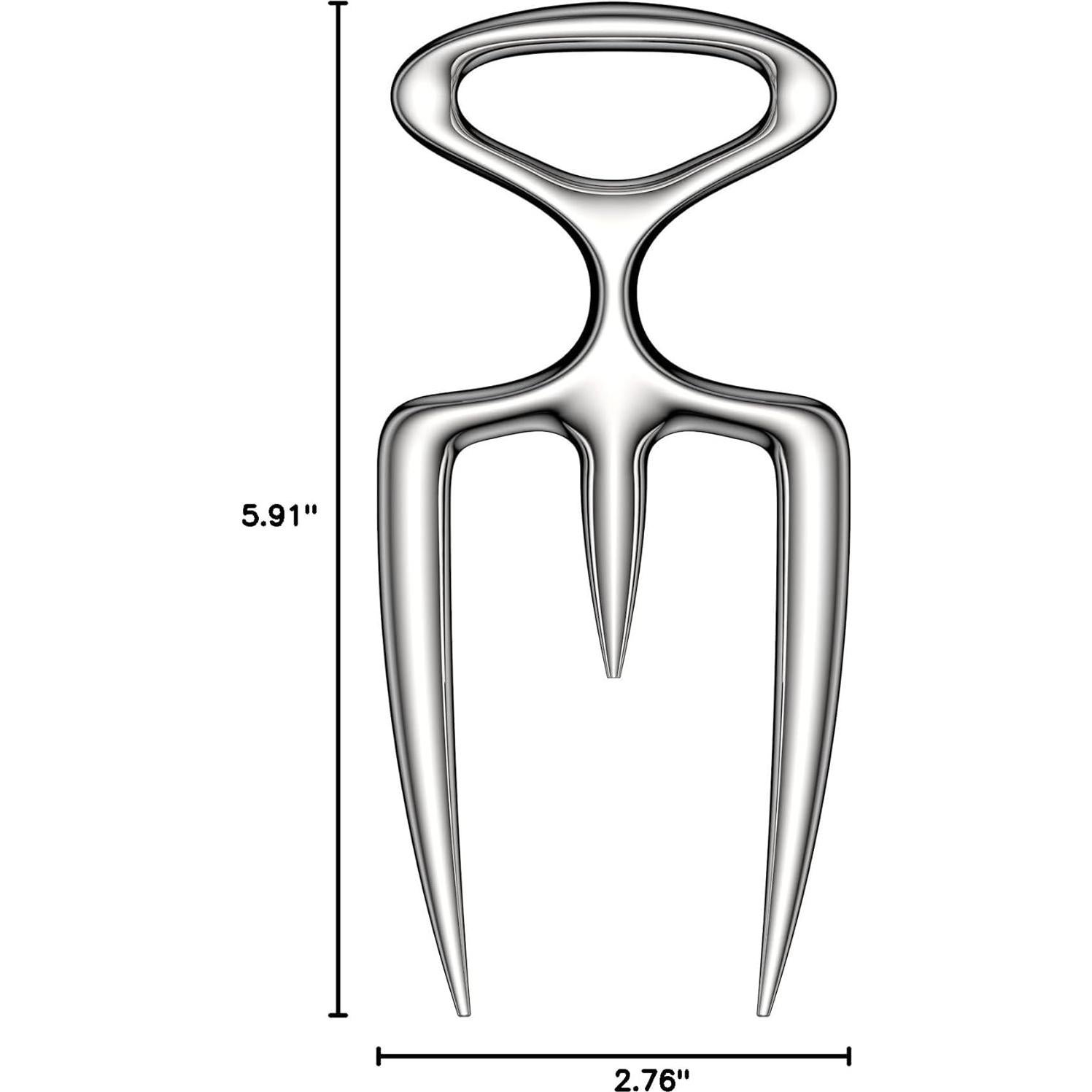 Tenedor de Tallado Acero Inoxidable qAp 15.24 cm Ergonomico