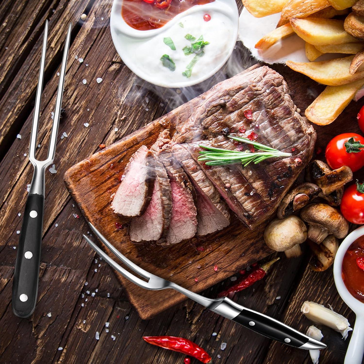 Tenedor de Tallado para Carne CHENGU 2 Piezas 30.48 cm Acero Inoxidable