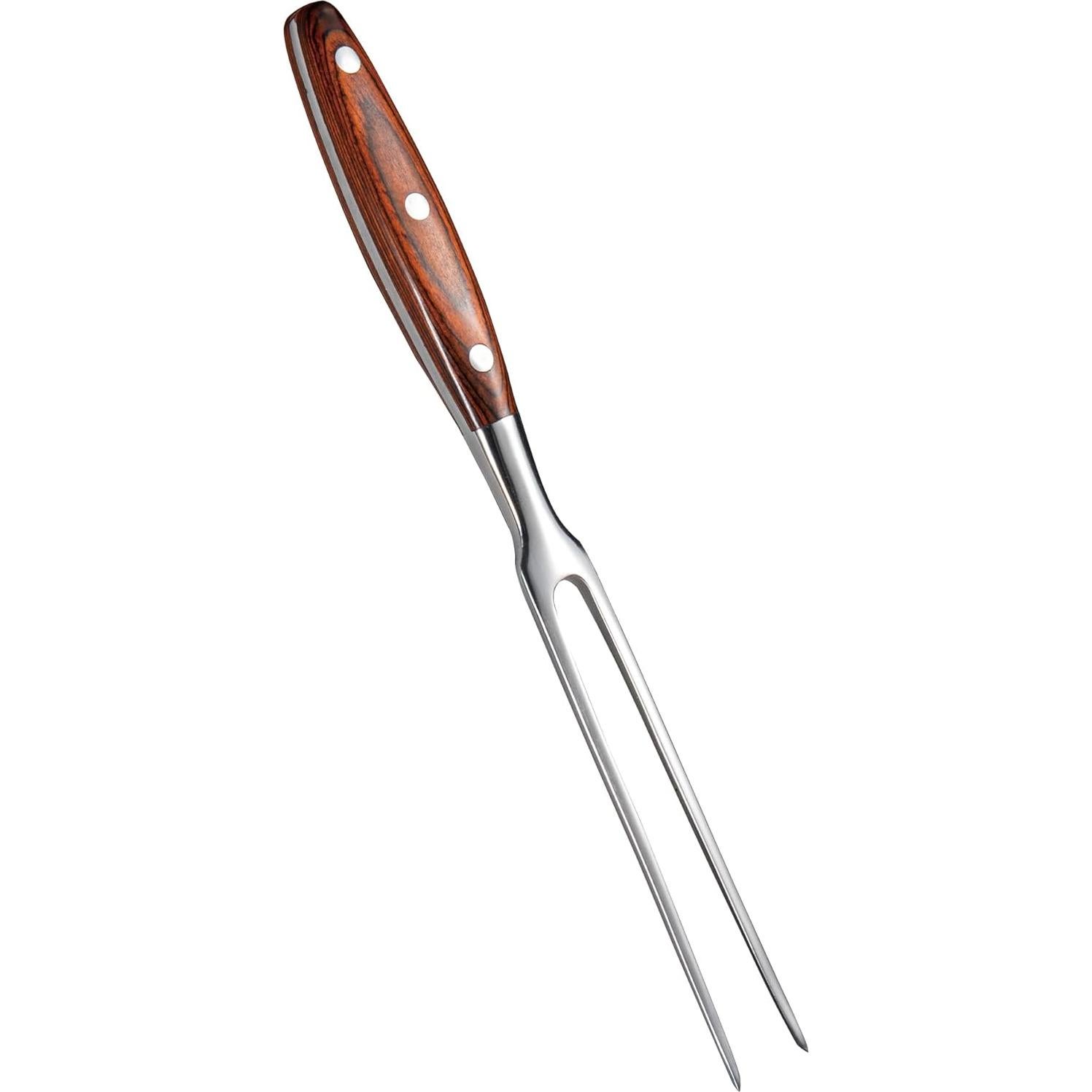 Tenedor de Carne IMEEA 29.5 cm Acero Inoxidable Mango Madera