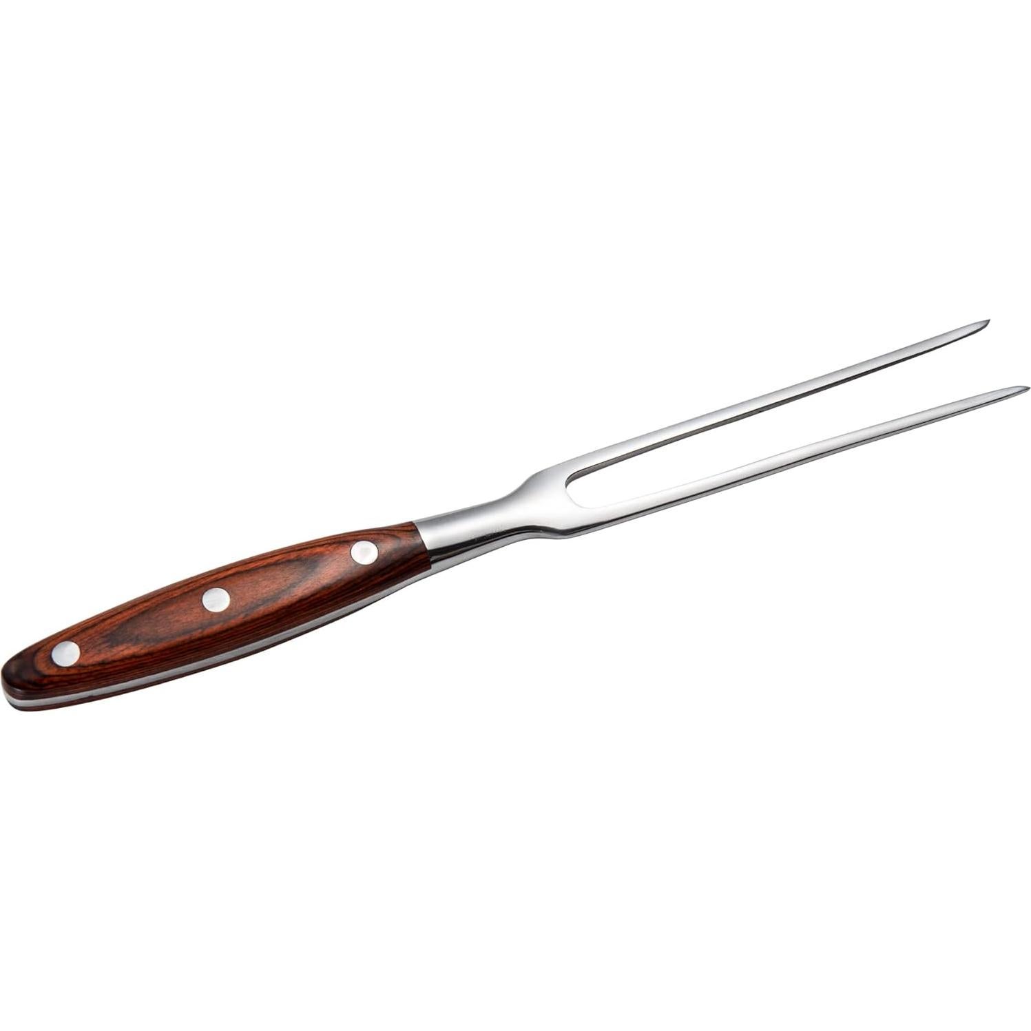 Tenedor de Carne IMEEA 29.5 cm Acero Inoxidable Mango Madera