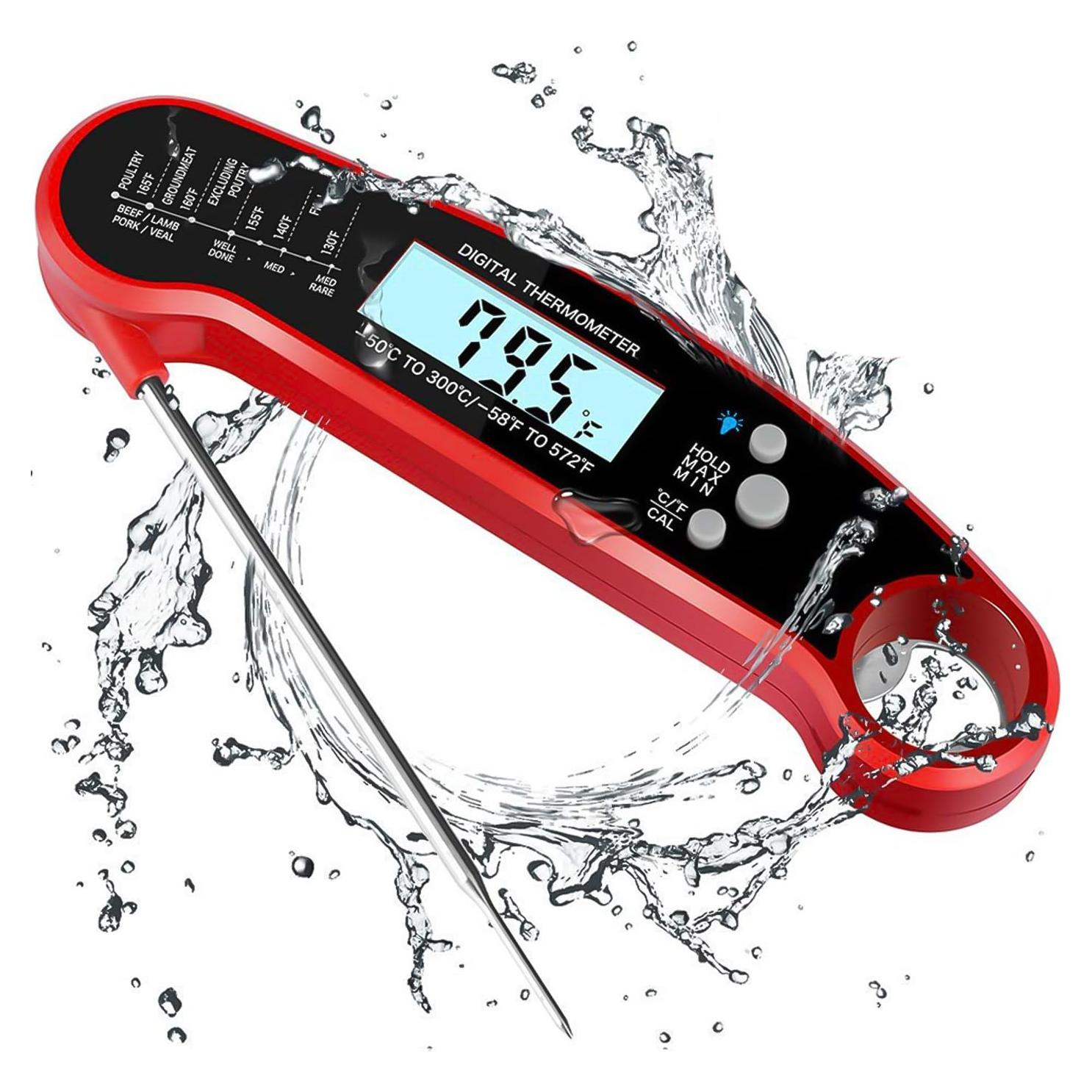 Termómetro Digital de Carne FM01 con Sonda Plegable y Pantalla LCD