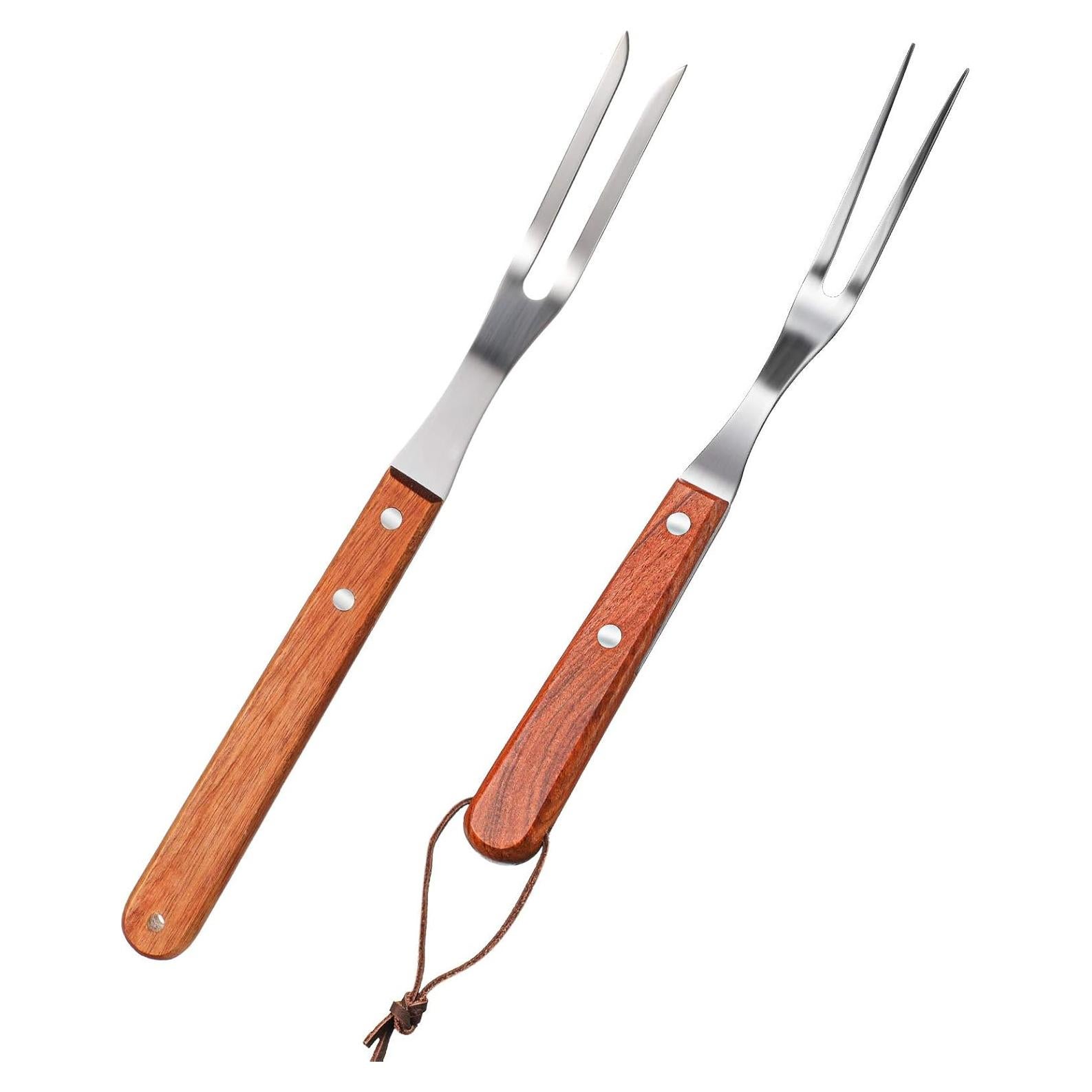 Juego de Tenedores de Carne Honoson 2 Piezas Acero Inoxidable 25-33 cm