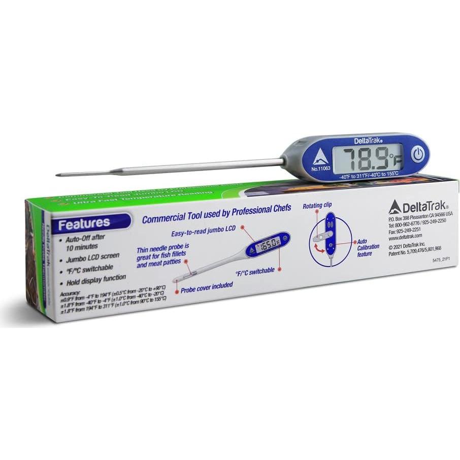 Termómetro Digital de Sonda DeltaTrak 11063 a Prueba de Agua