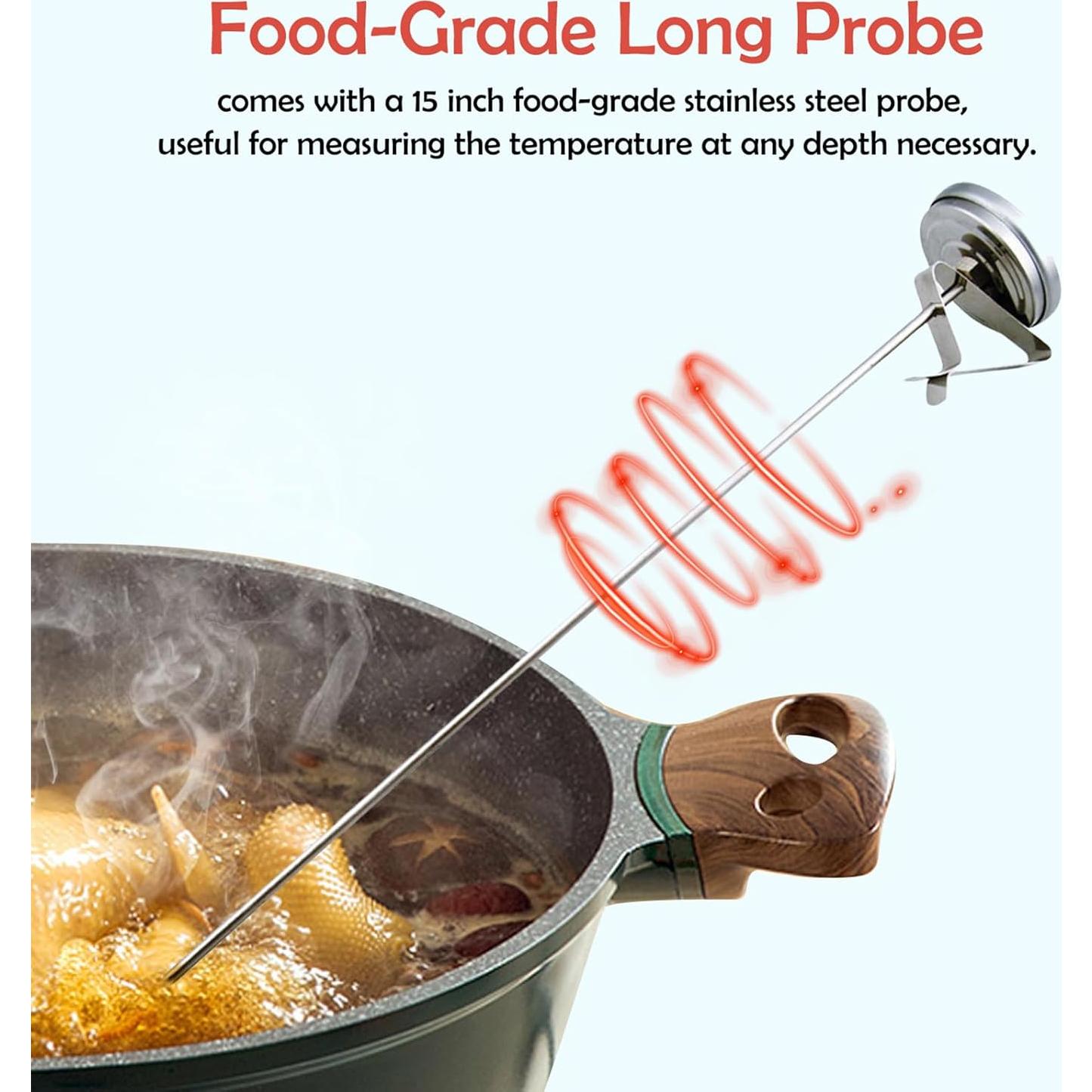 Termómetro de Fritura Profunda MTZ 15" Acero Inoxidable