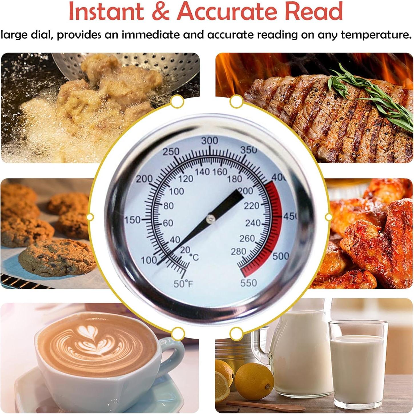 Termómetro de Fritura Profunda MTZ 15" Acero Inoxidable