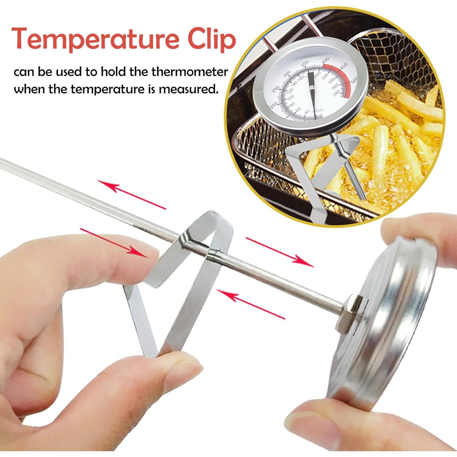 Termómetro de Fritura Profunda MTZ 15" Acero Inoxidable