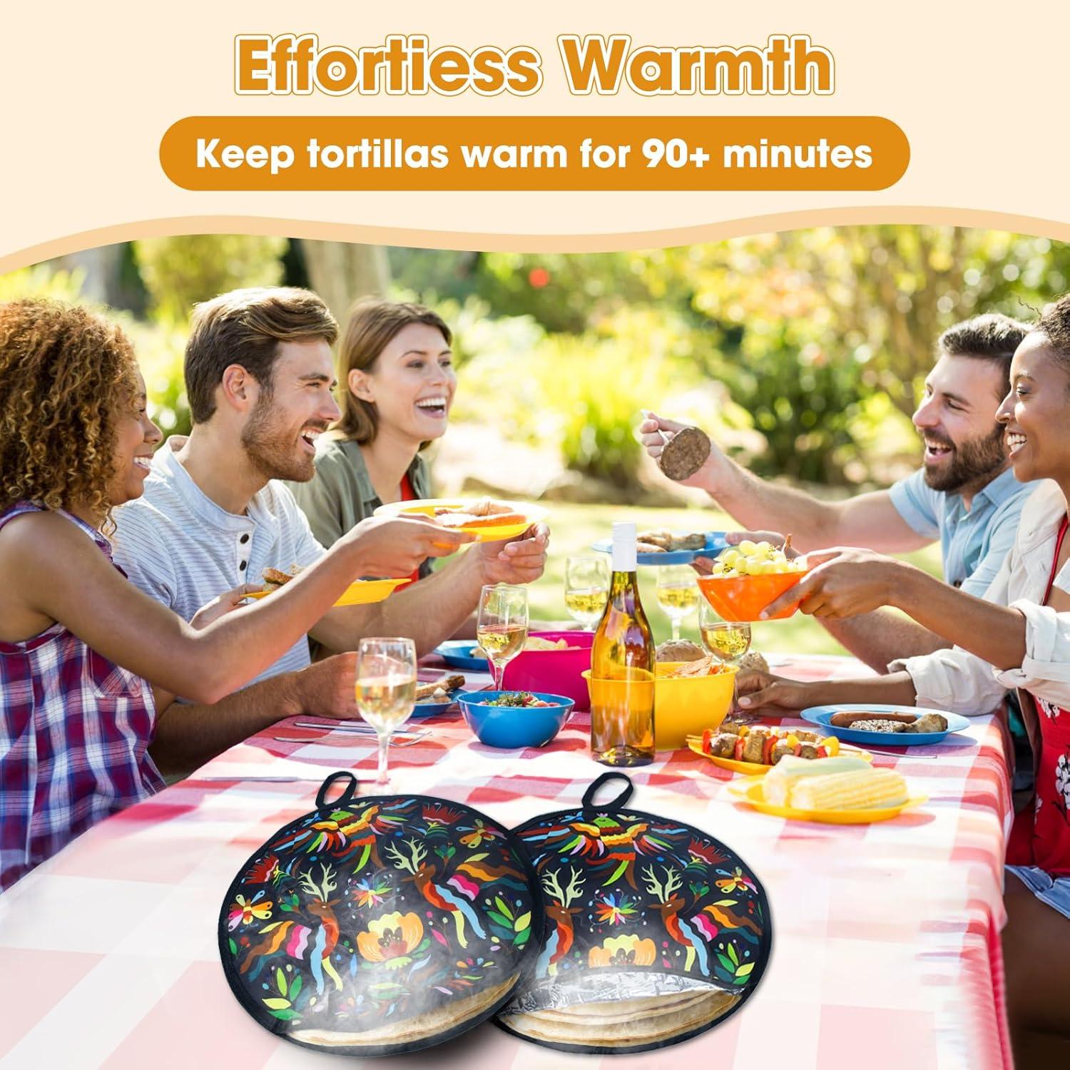 Calentador de Tortillas 30 cm AKAYOK Bolsa Aislada Negro