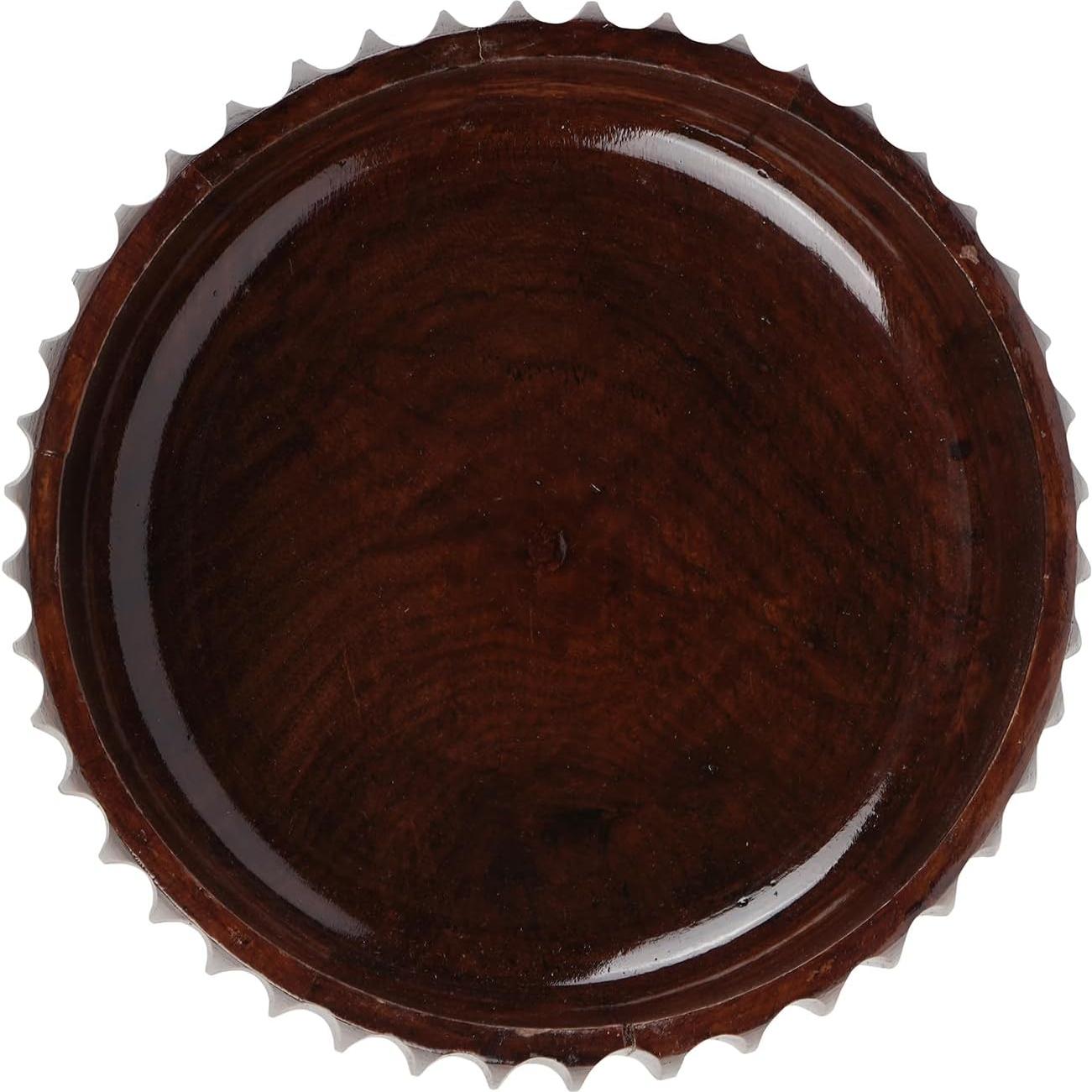 Cazuela de Madera Hecha a Mano Amerindian 20.32cm Tapa