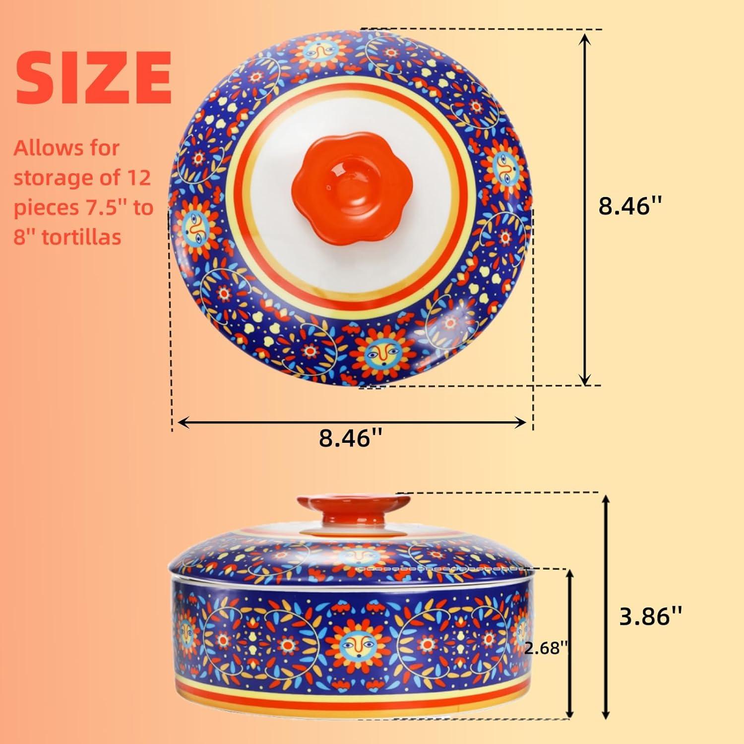 Calentador de Tortillas Cerámica WRINGKIT 28.1 cm Apto Microondas