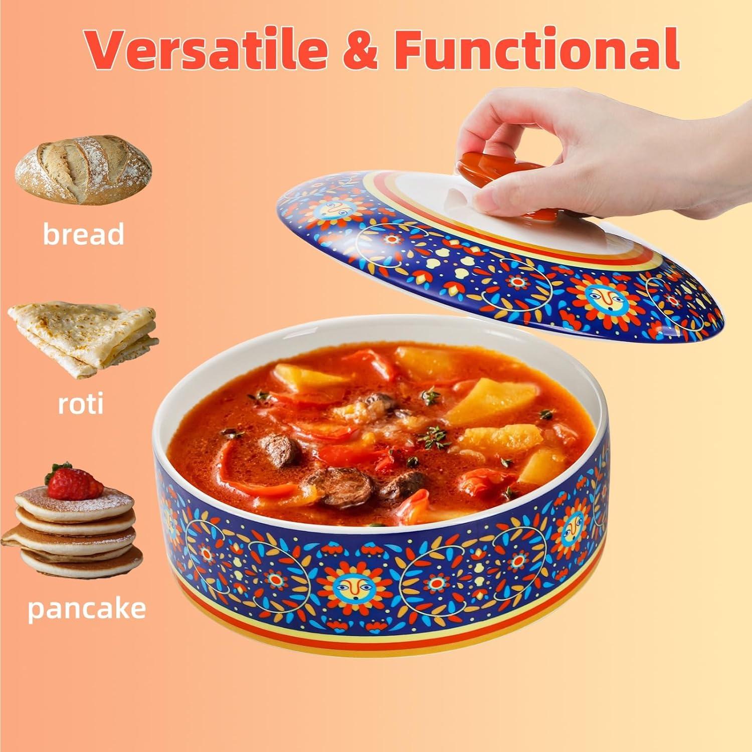 Calentador de Tortillas Cerámica WRINGKIT 28.1 cm Apto Microondas