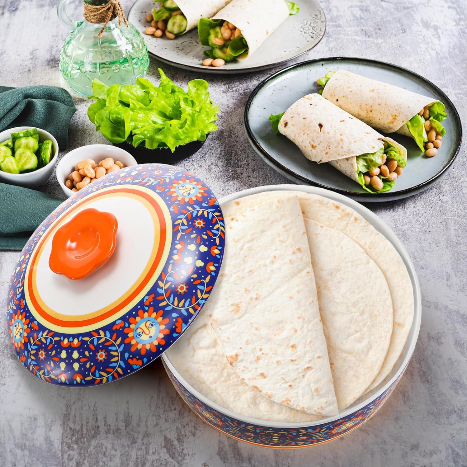 Calentador de Tortillas Cerámica WRINGKIT 28.1 cm Apto Microondas