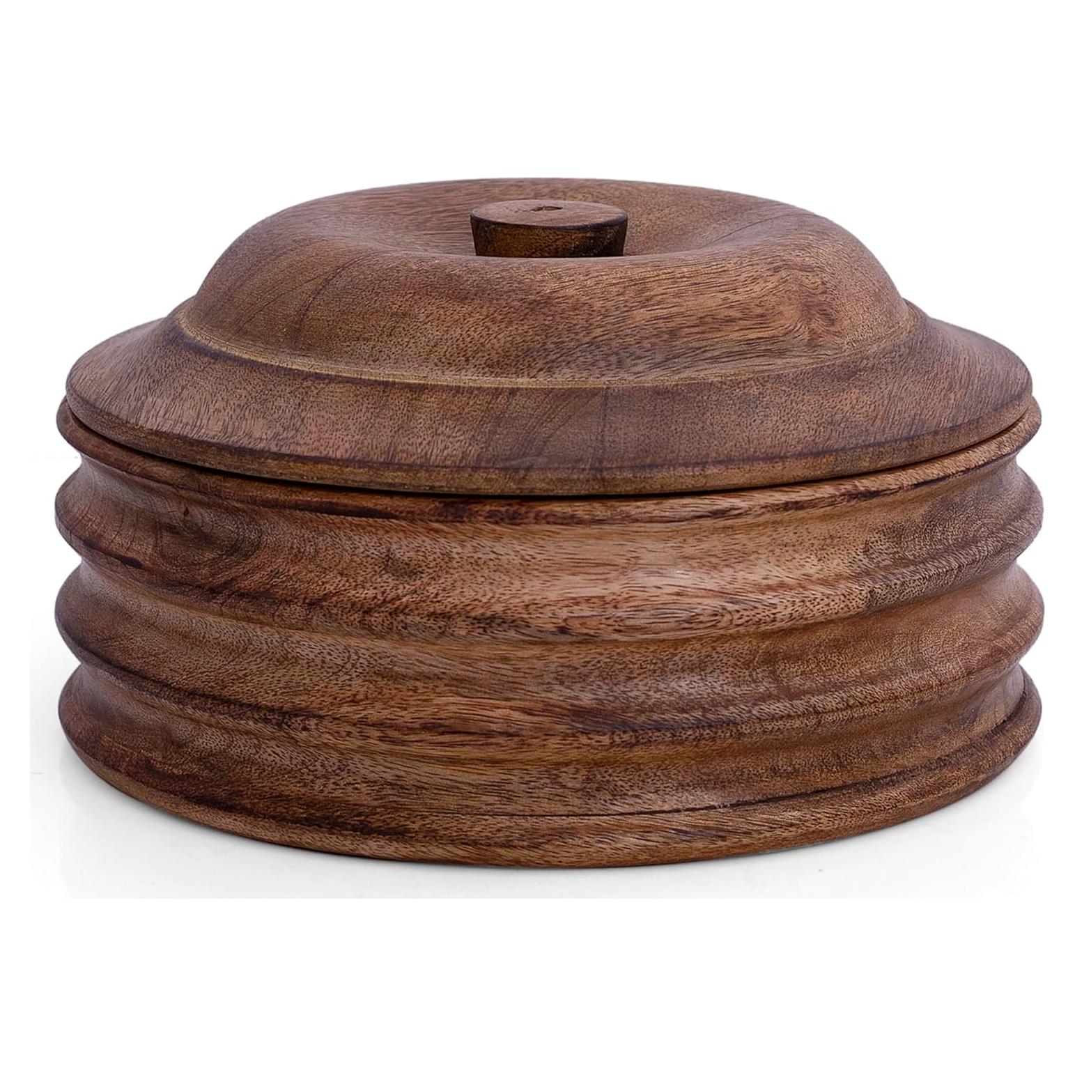 Cesta Calentadora de Tortillas de Madera El Gran Bazar Indio 22.86 cm