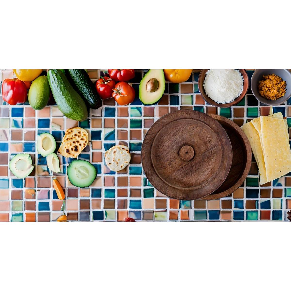 Cesta Calentadora de Tortillas de Madera El Gran Bazar Indio 22.86 cm