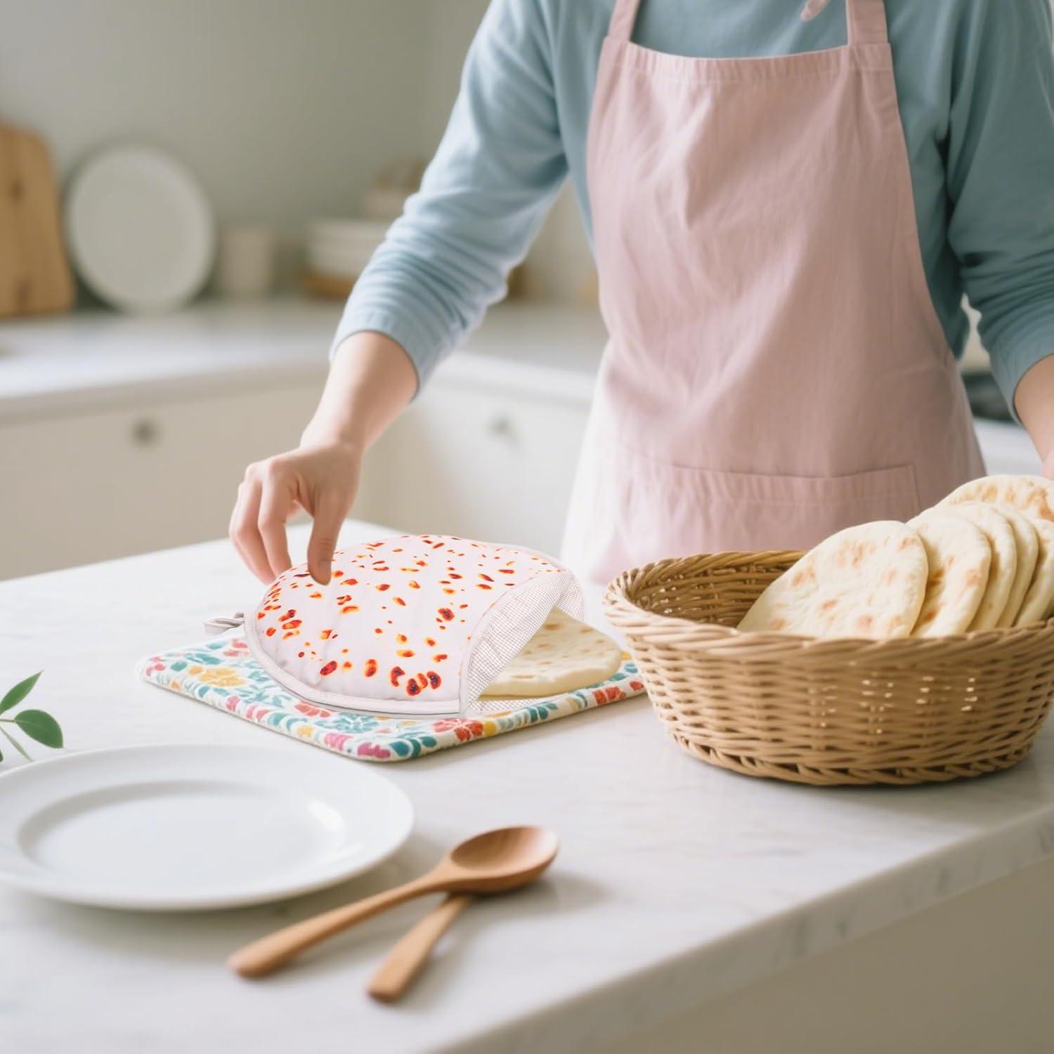 Funda Calentadora de Tortillas 30 cm FFPDYBEST Beige 2 Piezas