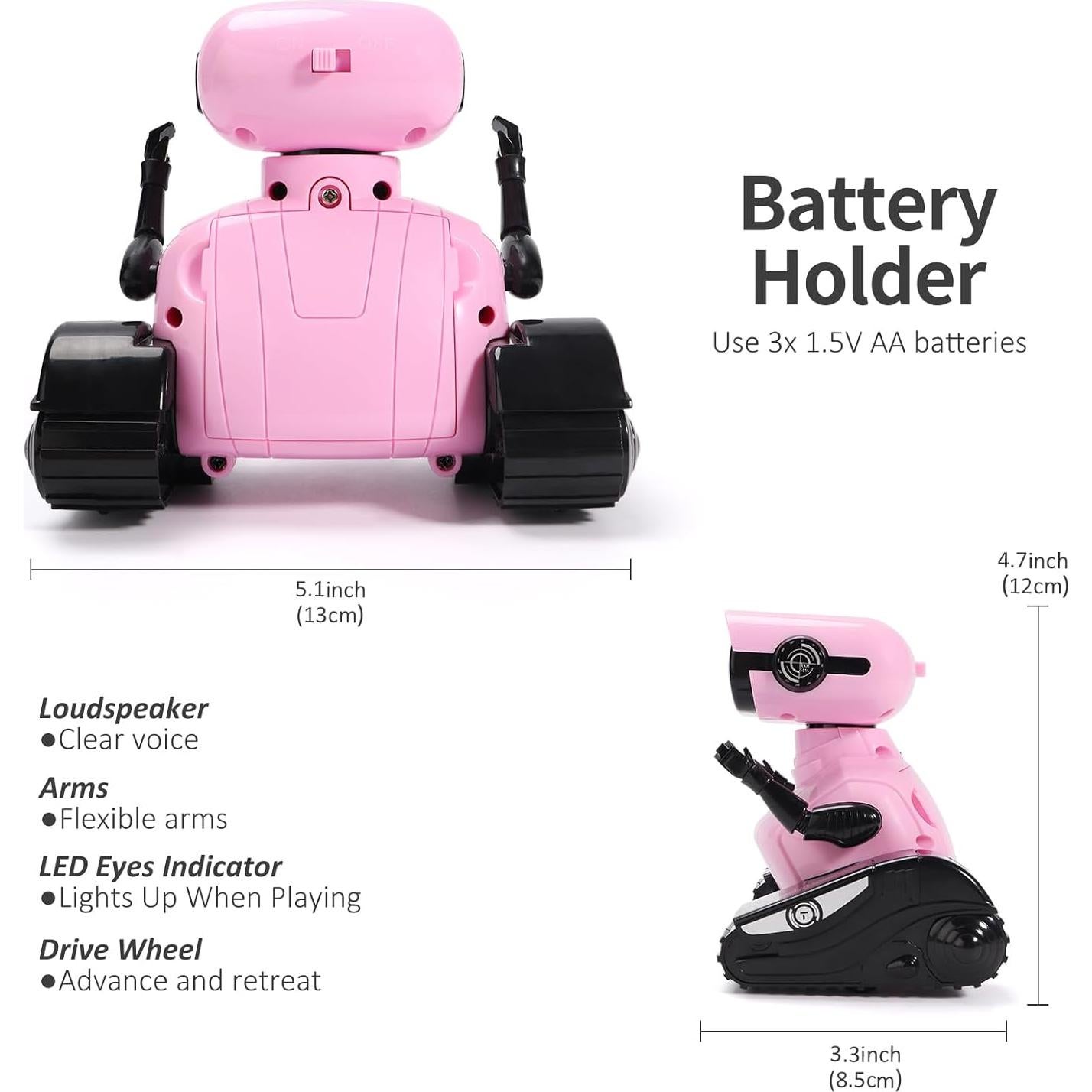 Robot Control Remoto GILOBABY NH-018 Rosa con LED y Música