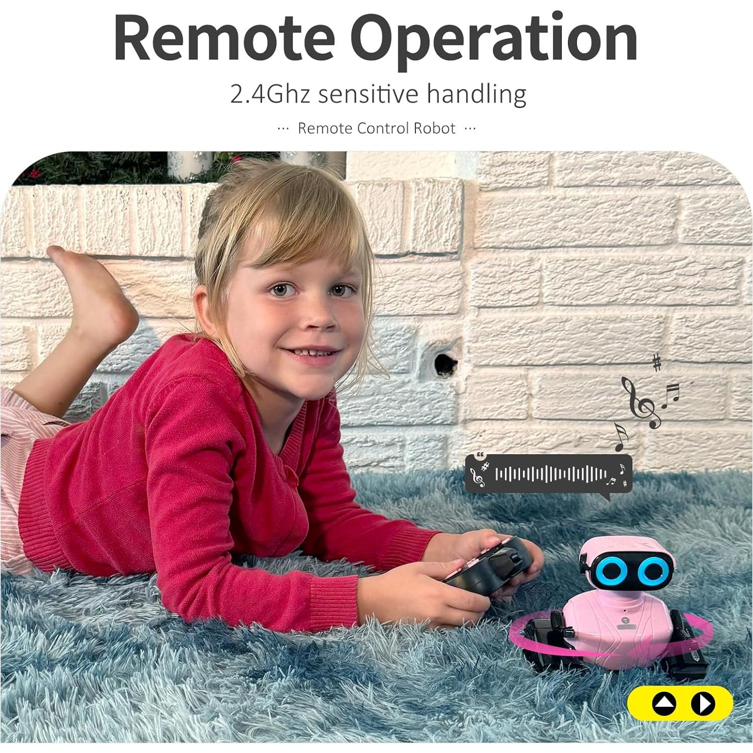 Robot Control Remoto GILOBABY NH-018 Rosa con LED y Música