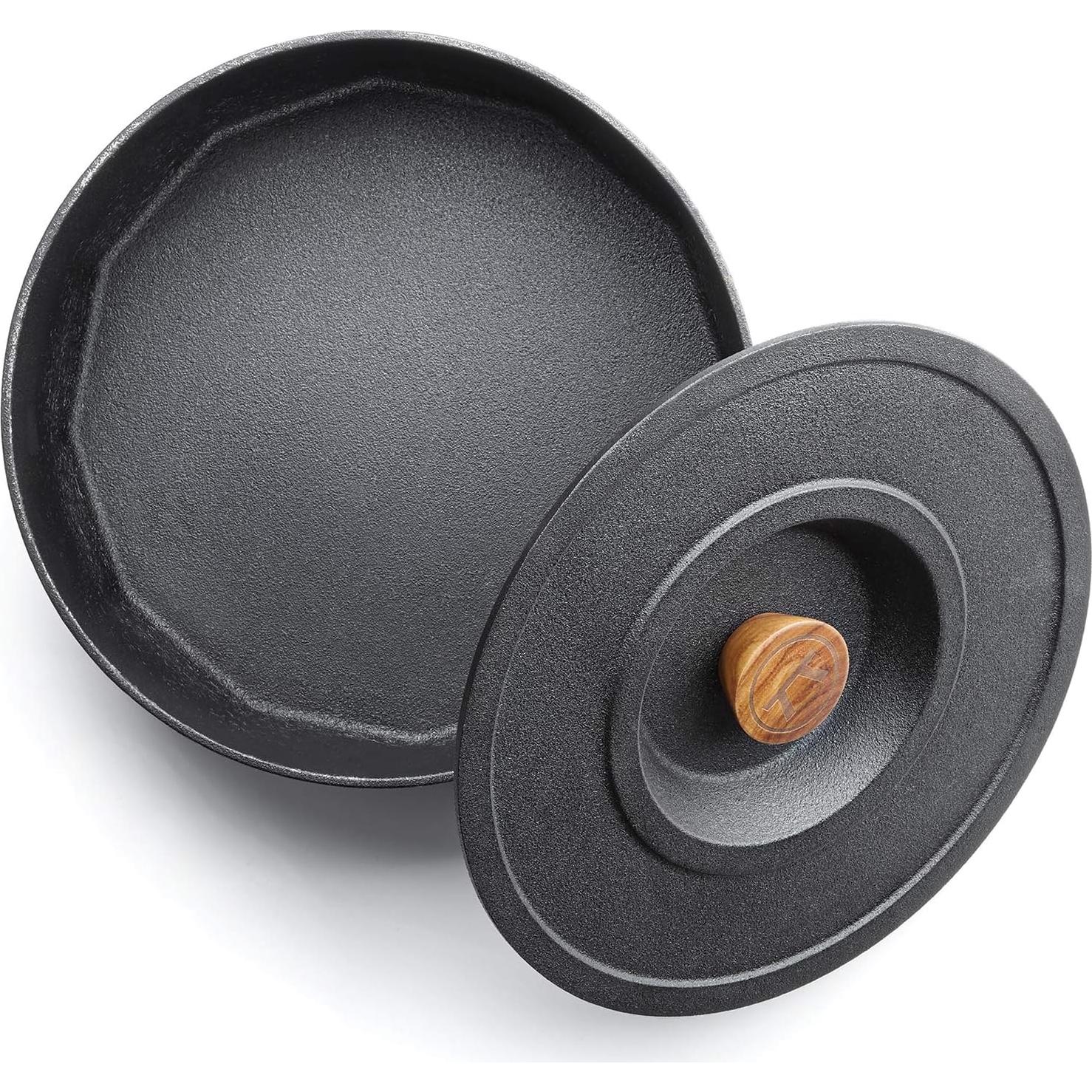 Olla Multiusos de Hierro Fundido Outset 3 Cuartos Negra