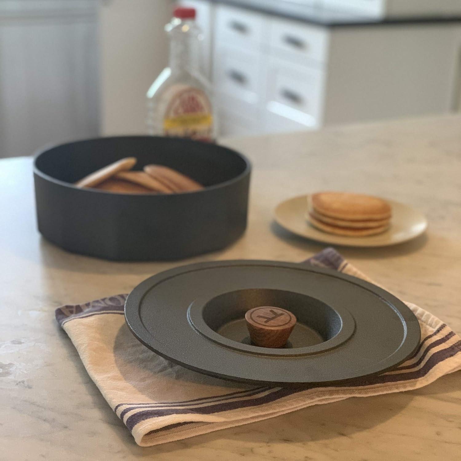 Olla Multiusos de Hierro Fundido Outset 3 Cuartos Negra