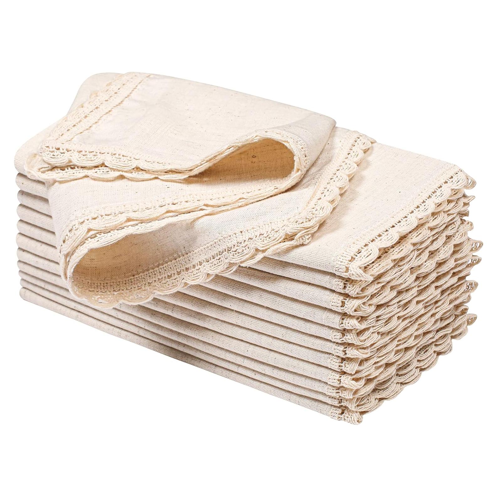 Servilletas de Tela Hausattire 12 Piezas 50.8x50.8 cm Algodón-Lino