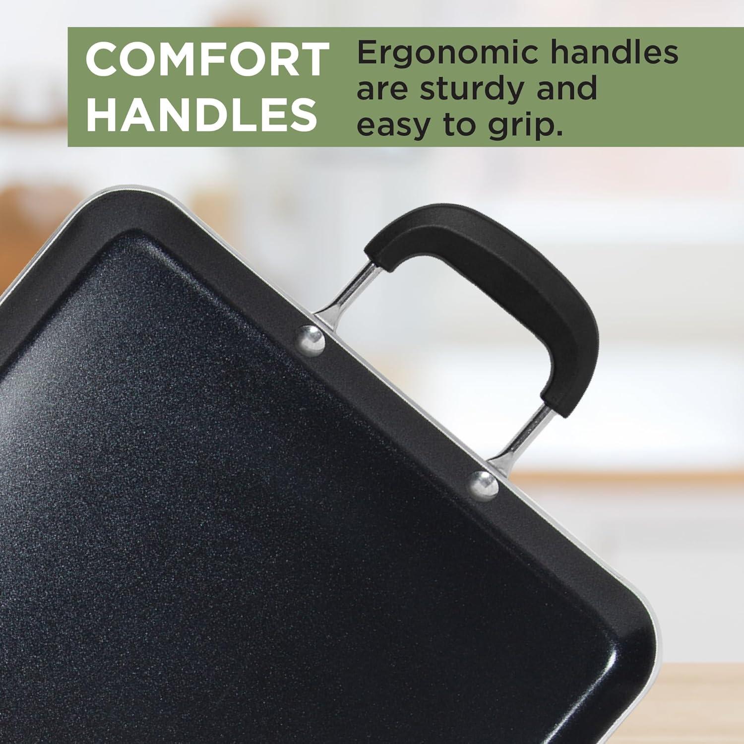 Sartén Doble Antiadherente Ecolution 61x30 cm para 2 Quemadores