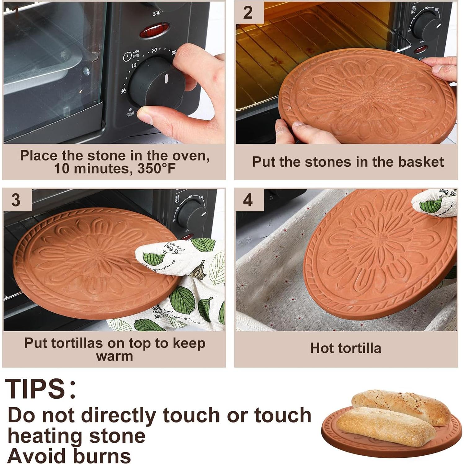 Piedra Calentadora de Pan Terracota 20.32 cm Teenyyou