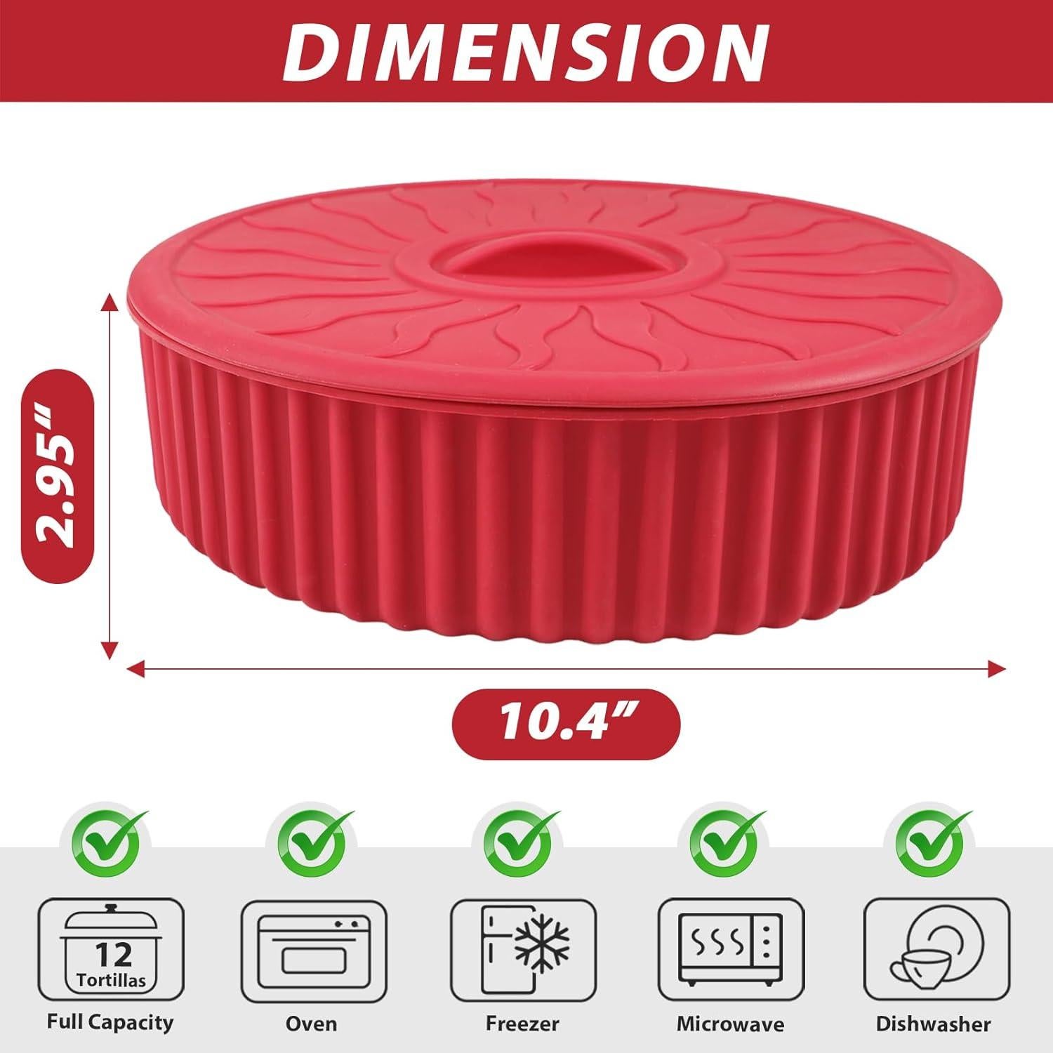 Contenedor Calentador de Tortillas Koluti 10 Pulgadas Antiadherente