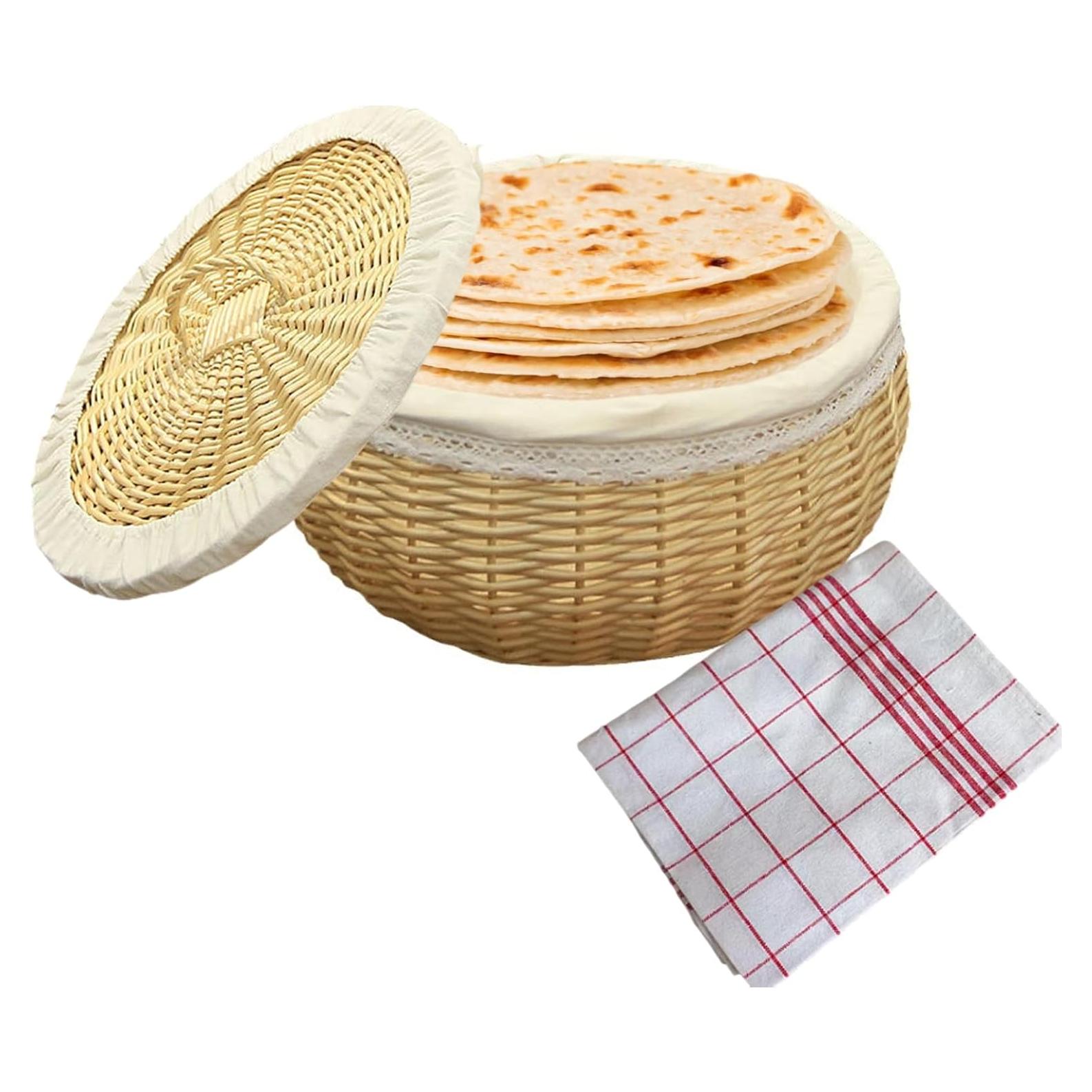 Cesta Calentadora de Tortillas GOVNPJ 26 cm Tejida a Mano