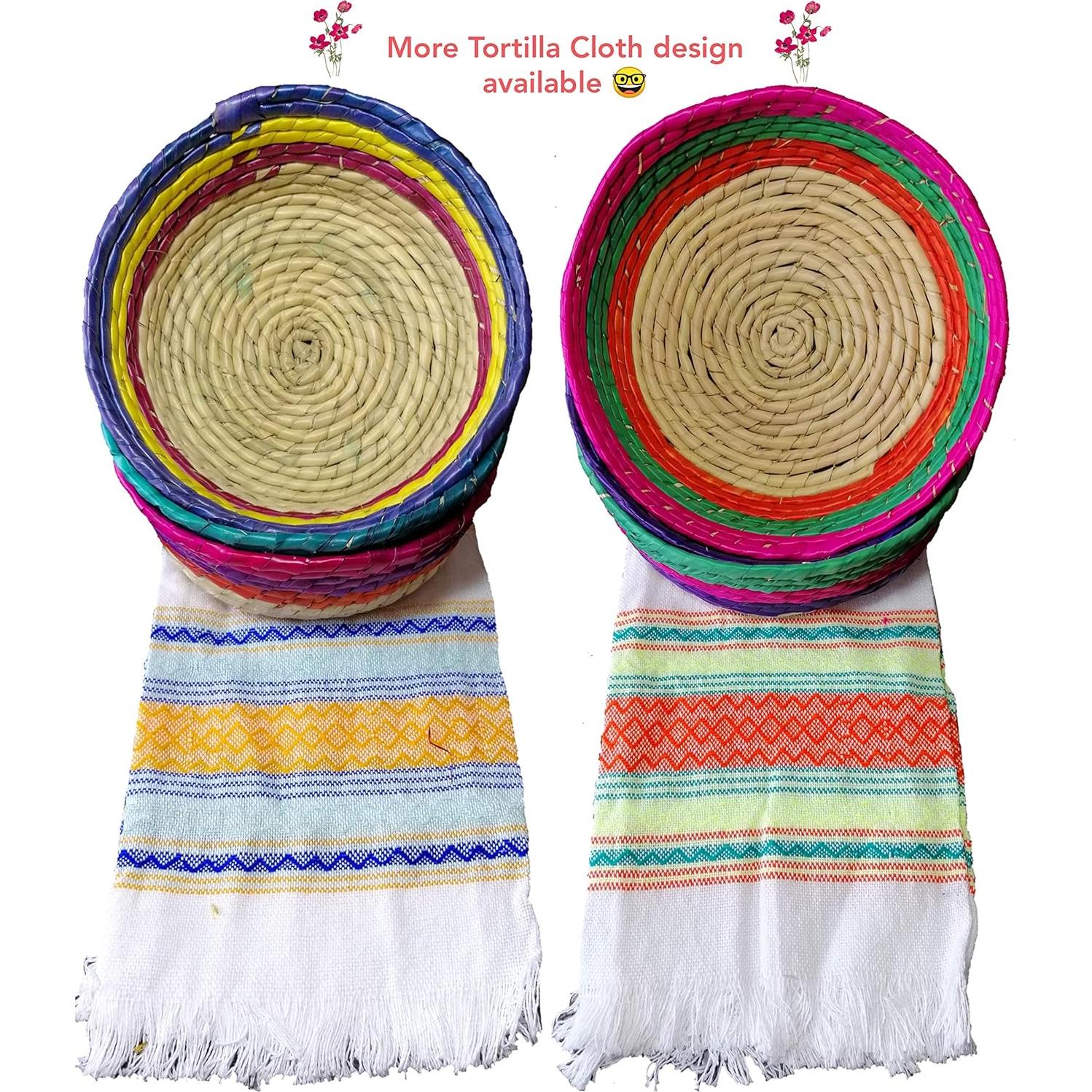 Calentador de Tortillas Jacq & Jürgen - Cestas de Palma Medianas - Paquete de 3