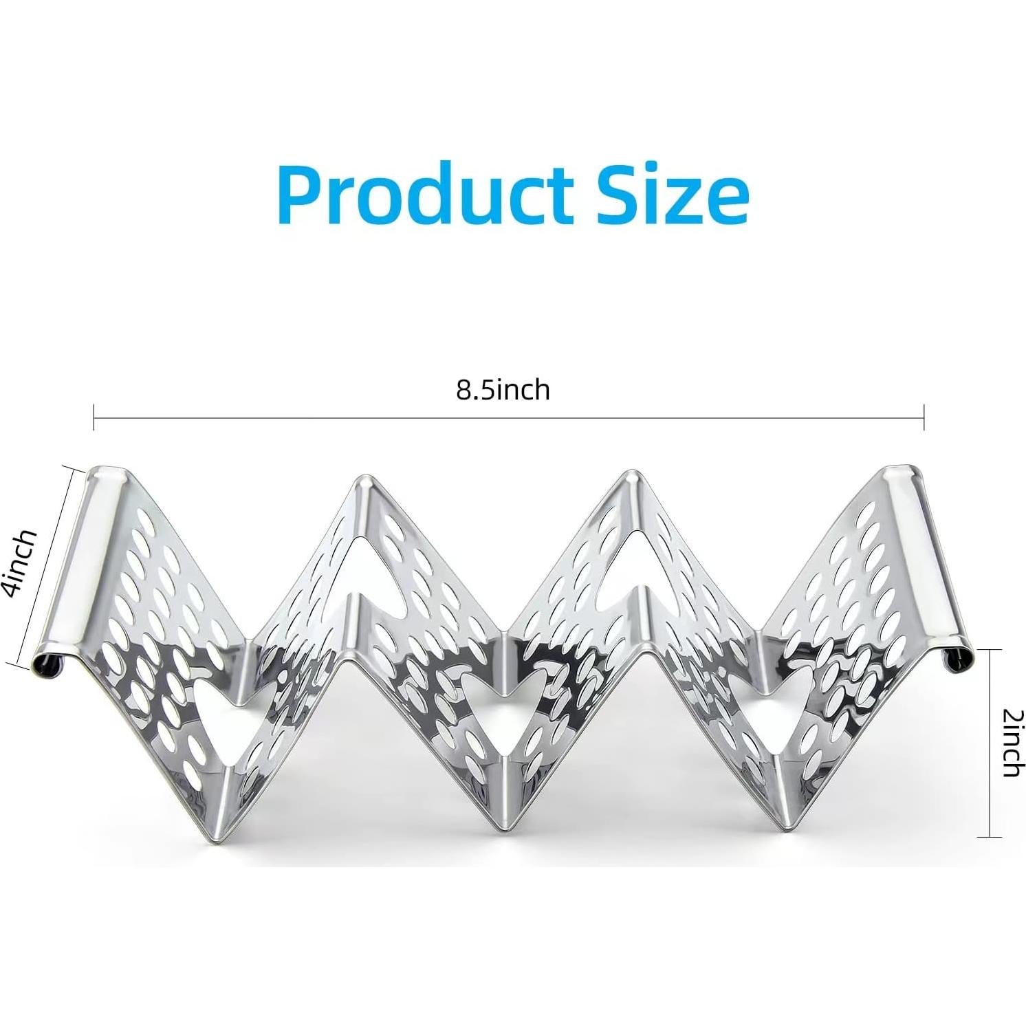 Juego de Soportes para Tacos de Acero Inoxidable - 4 Unidades