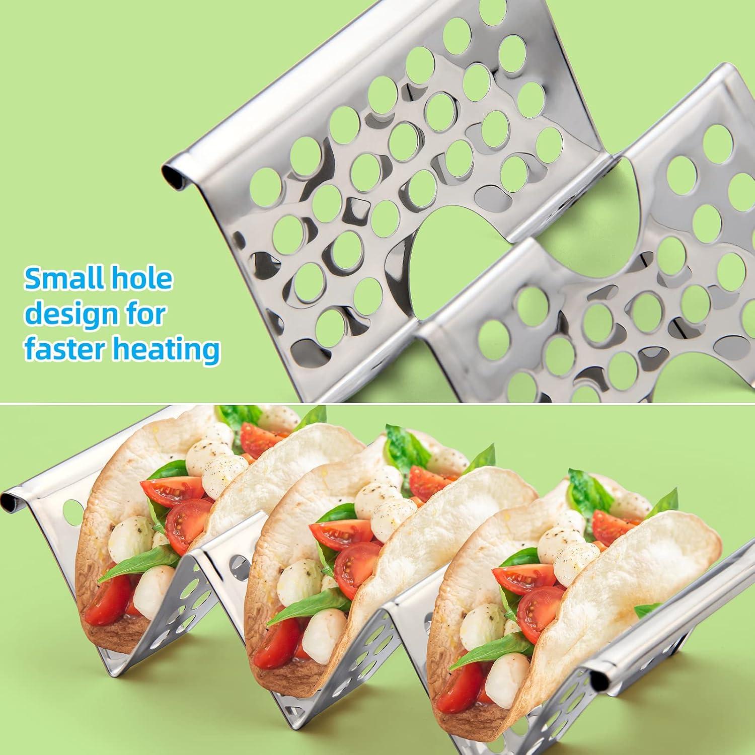Juego de Soportes para Tacos de Acero Inoxidable - 4 Unidades