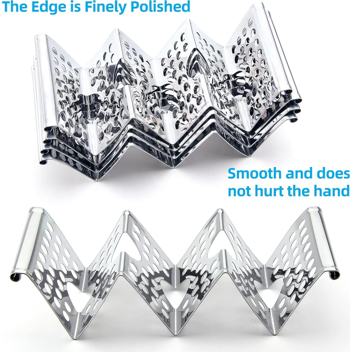 Juego de Soportes para Tacos de Acero Inoxidable - 4 Unidades