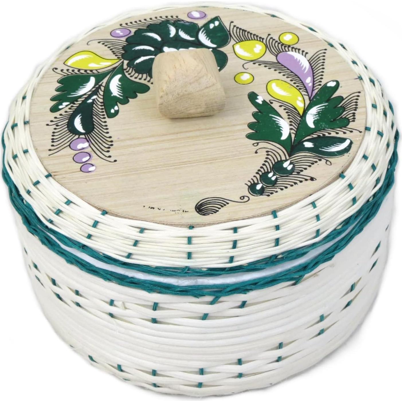 Cesta para Tortillas Mexicana Leos Imports - Paja y Espuma 20cm