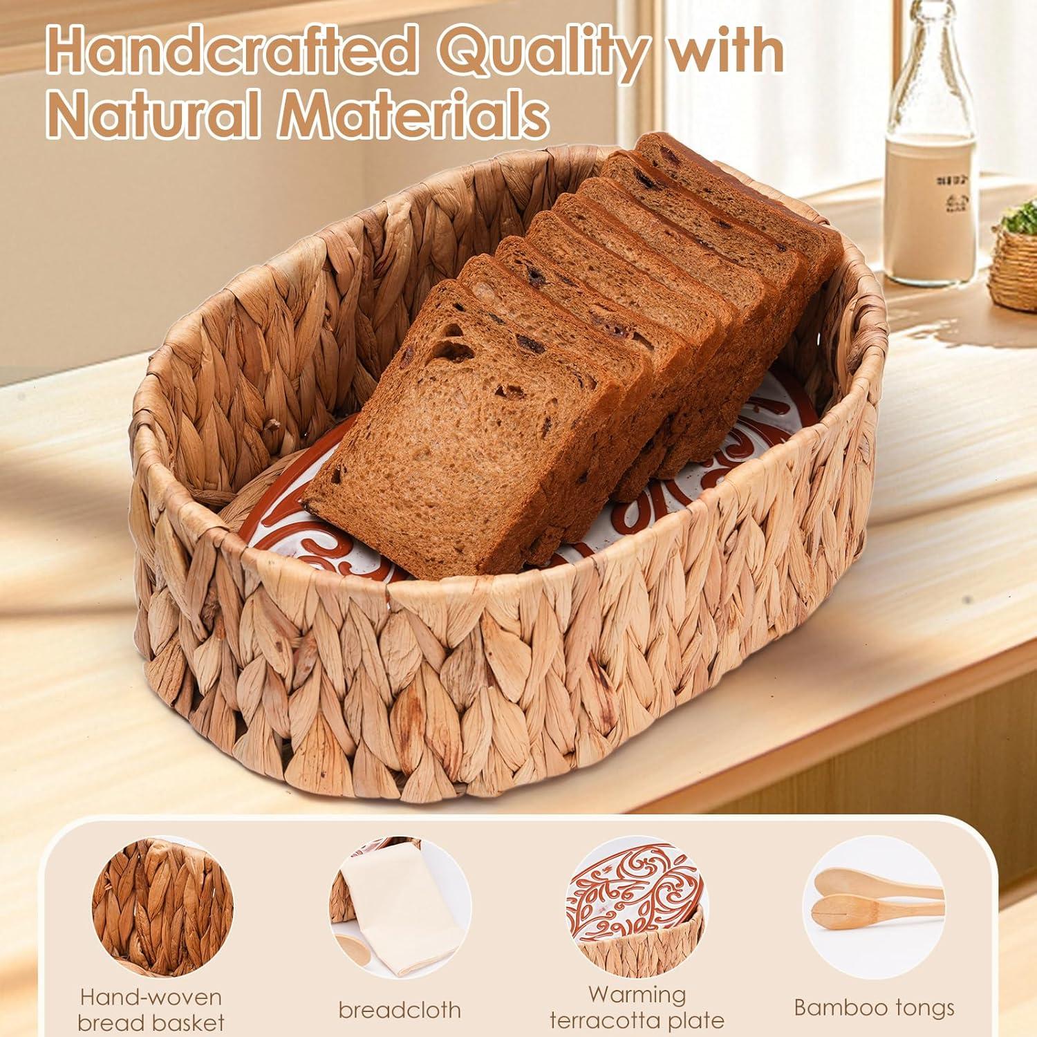 Cesta Calentadora de Pan DRXX FEXE con Piedra y Toalla