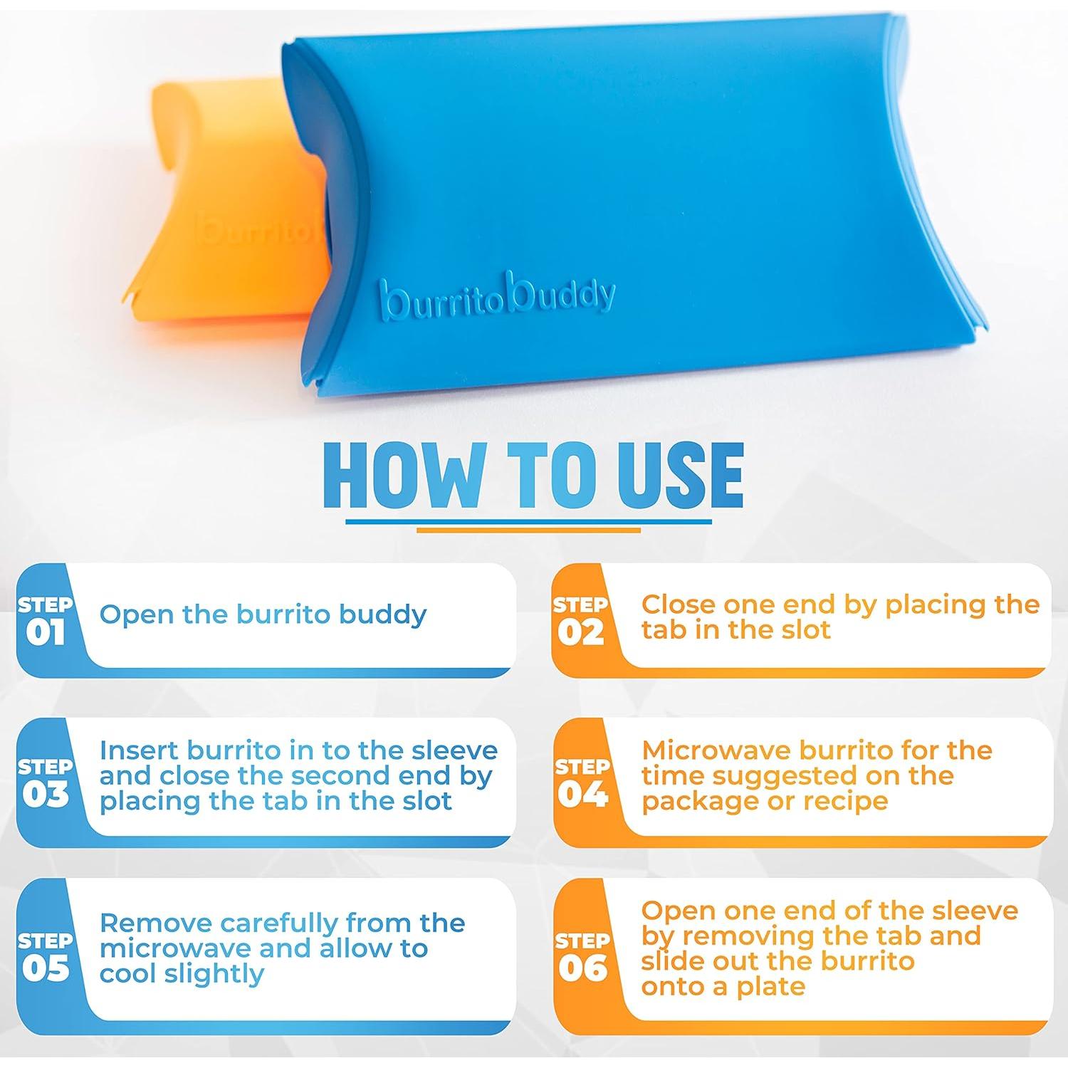 Calentador de Burritos Burrito Buddy - Silicona Libre BPA - 2 Piezas