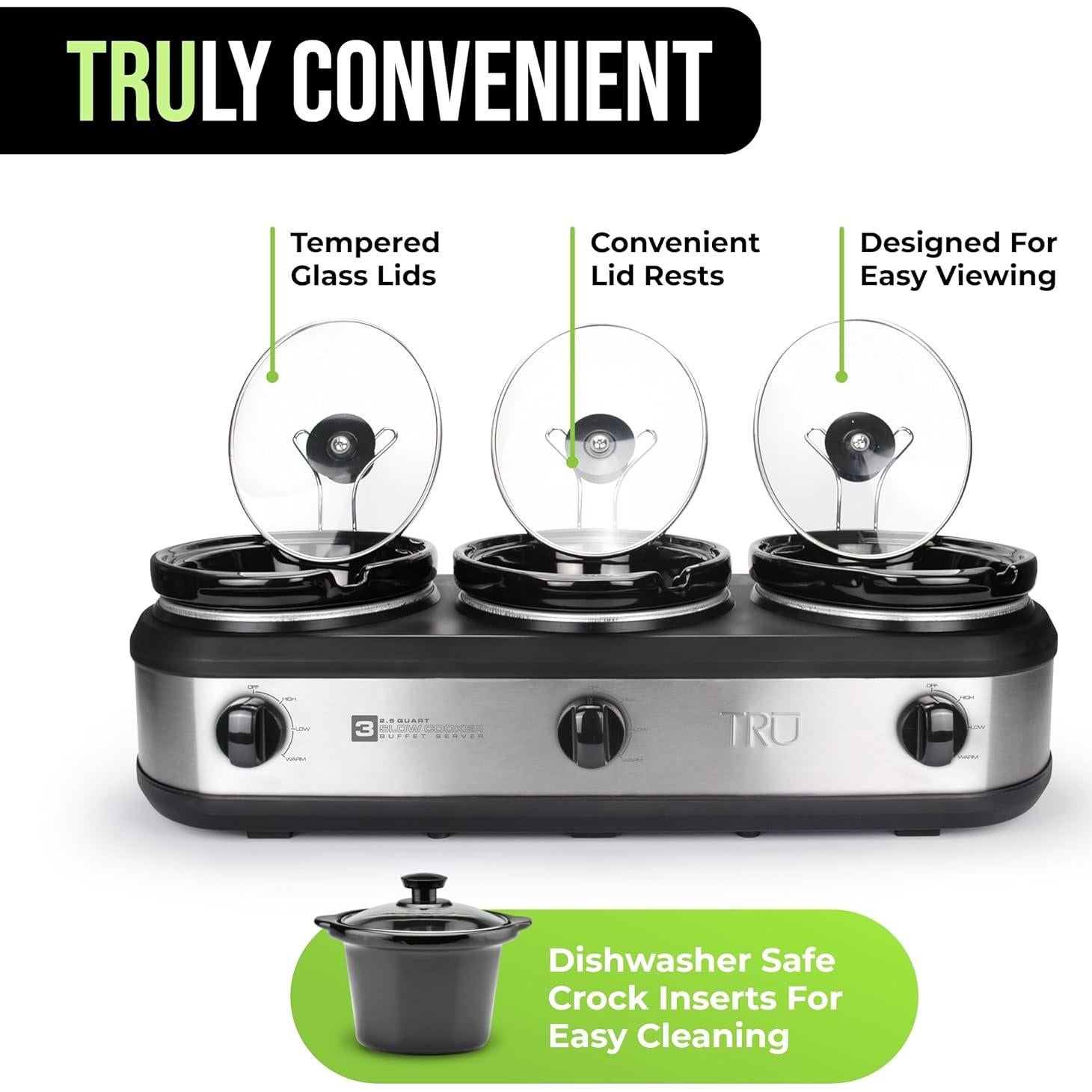 Servidor Buffet Triple TRU 3 Inserts 2.37L Control Individual