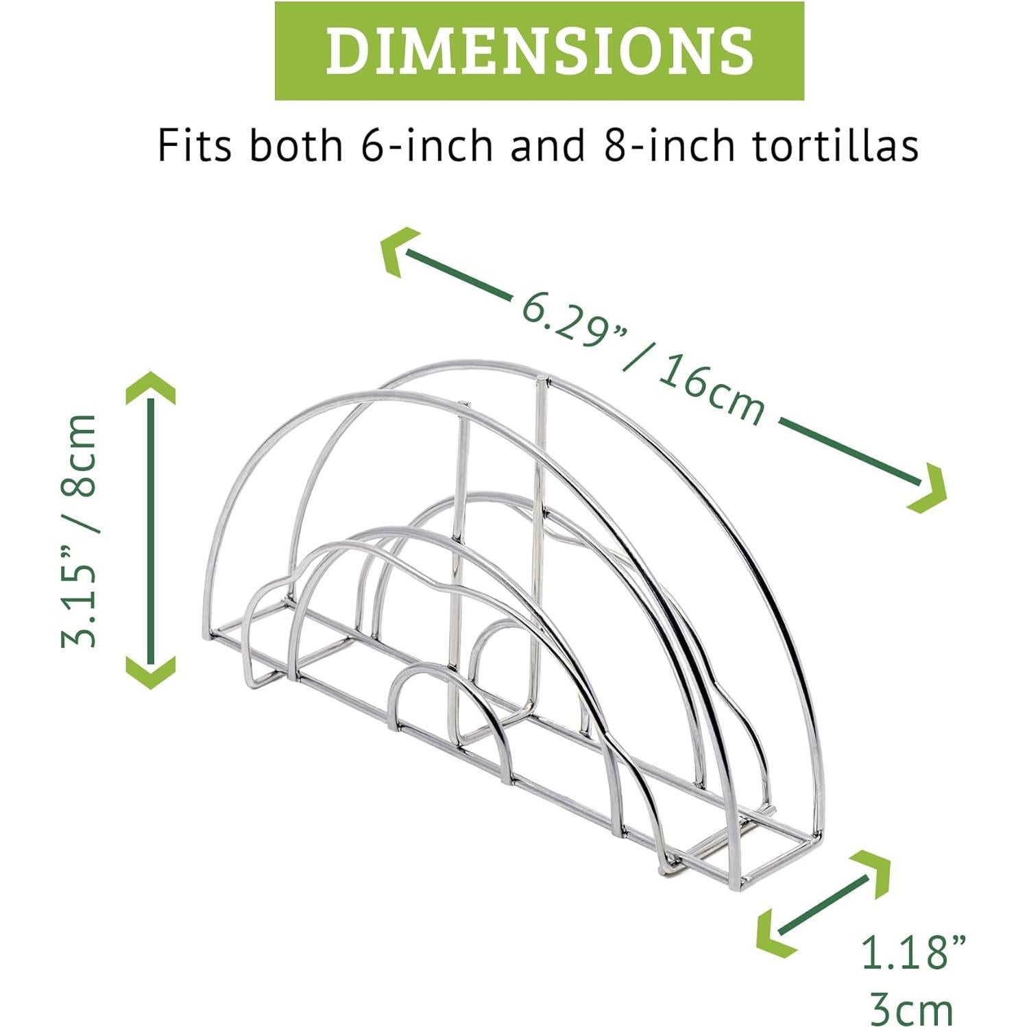 Molde de Conchas de Taco Chef Tacos - Set de 2, Acero Inoxidable