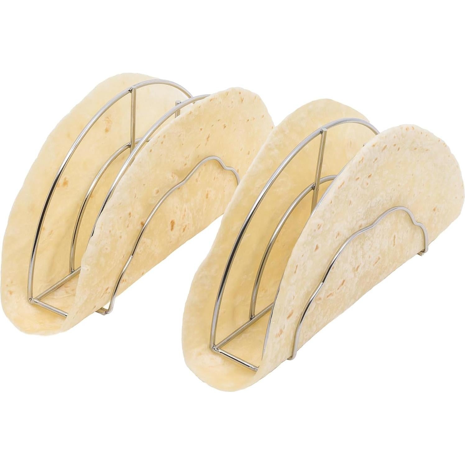 Molde de Conchas de Taco Chef Tacos - Set de 2, Acero Inoxidable