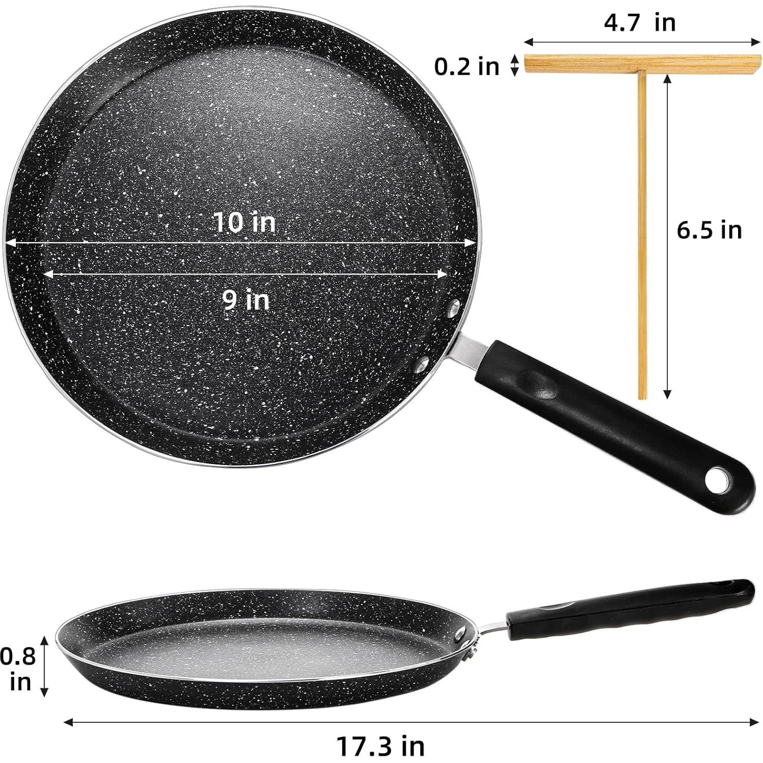 Sartén para Crepes WRINGKIT 25.4 cm Antiadherente con Mango Frío