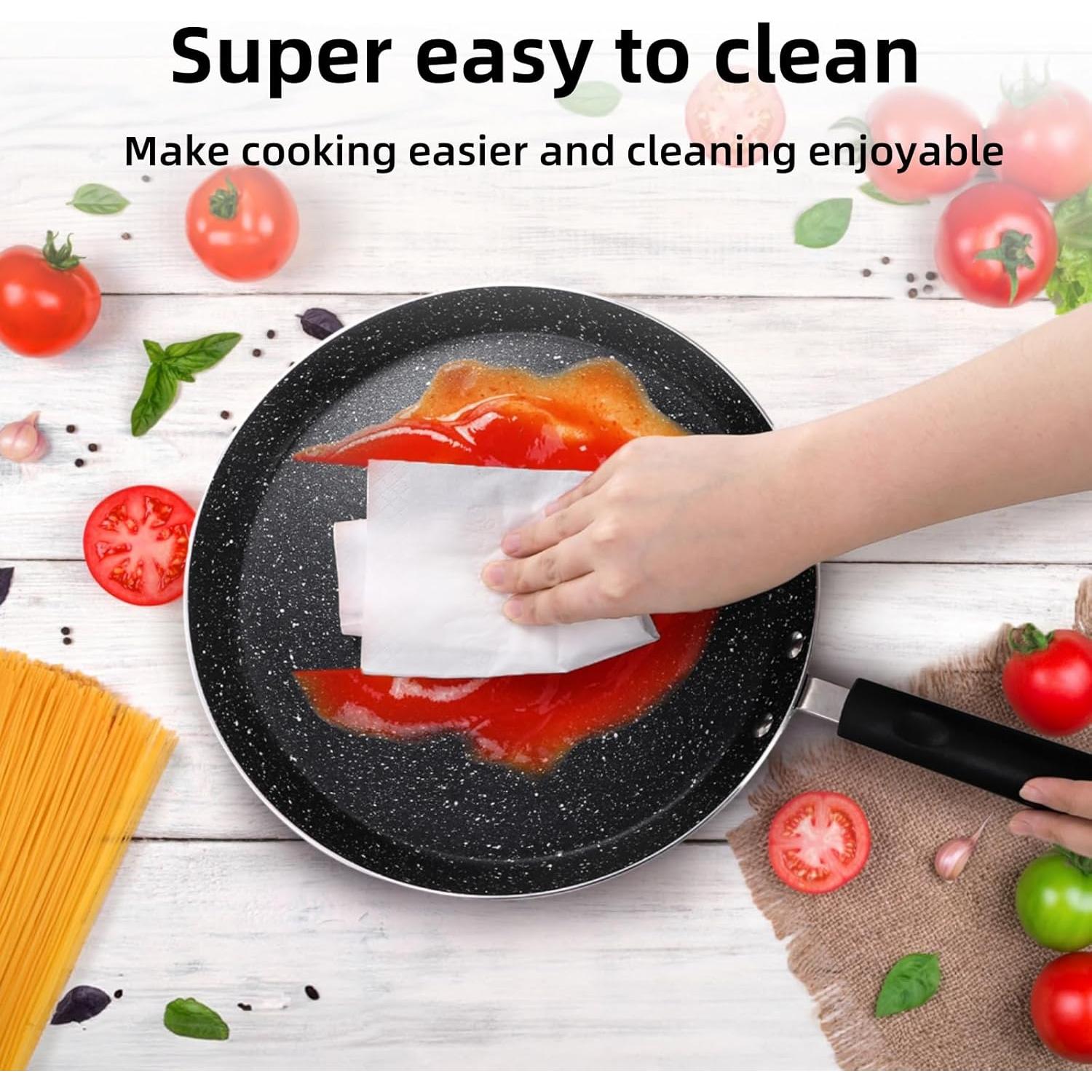 Sartén para Crepes WRINGKIT 25.4 cm Antiadherente con Mango Frío