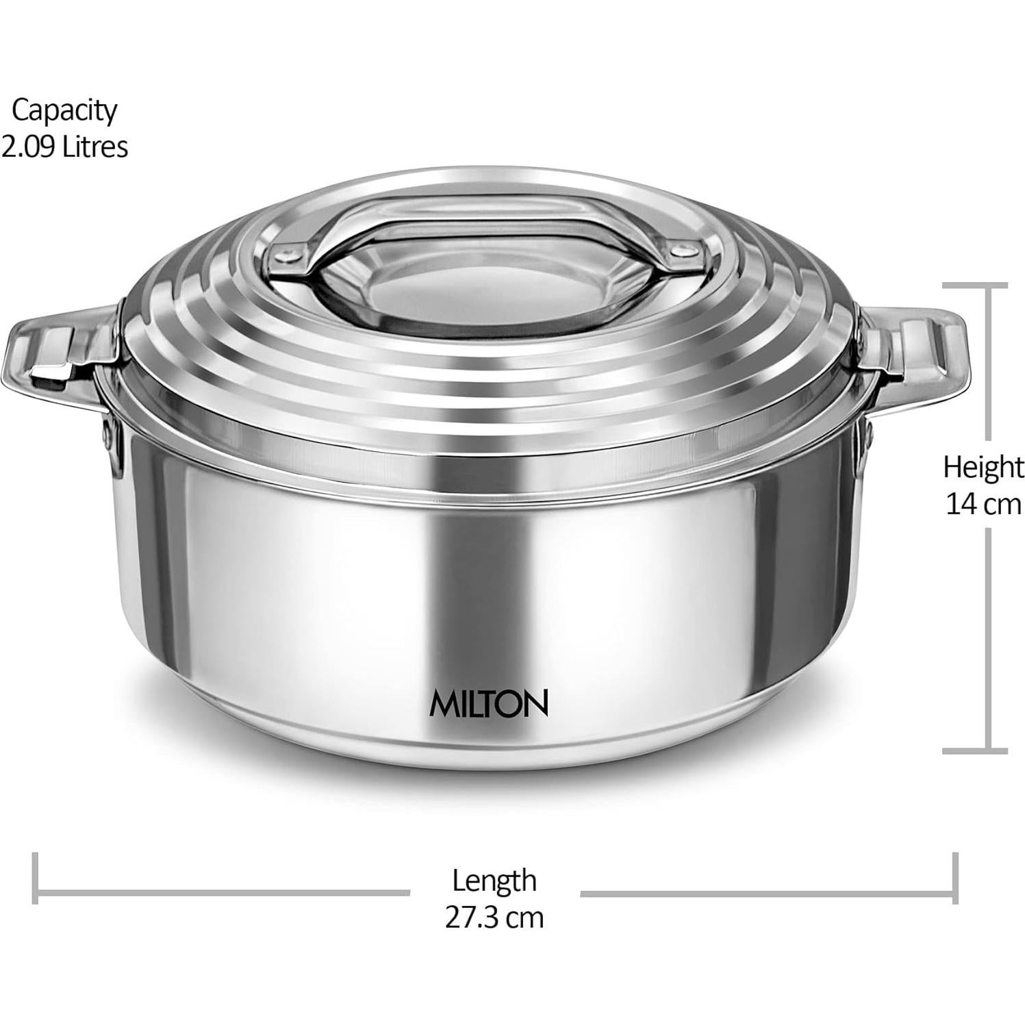 Cacerola Milton Galaxia 1500 Acero Inoxidable 2090 ml