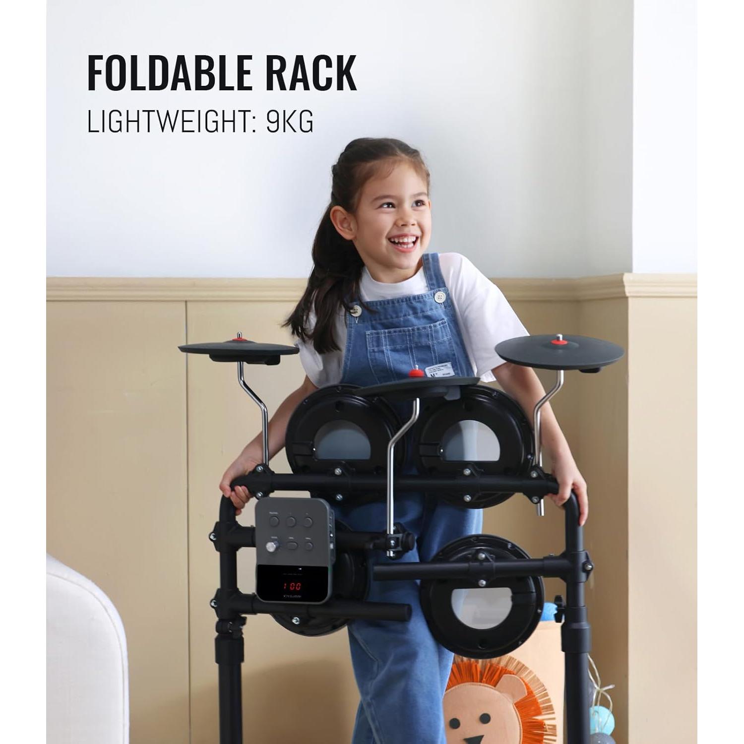 Batería Eléctrica HAMPBACK MK-0 7" Pads Malla 68 Sonidos